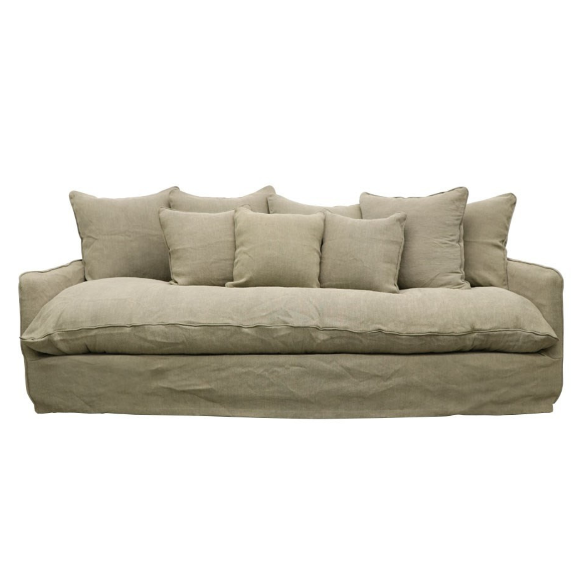 Lotus 3 Seater Sofa | Khaki