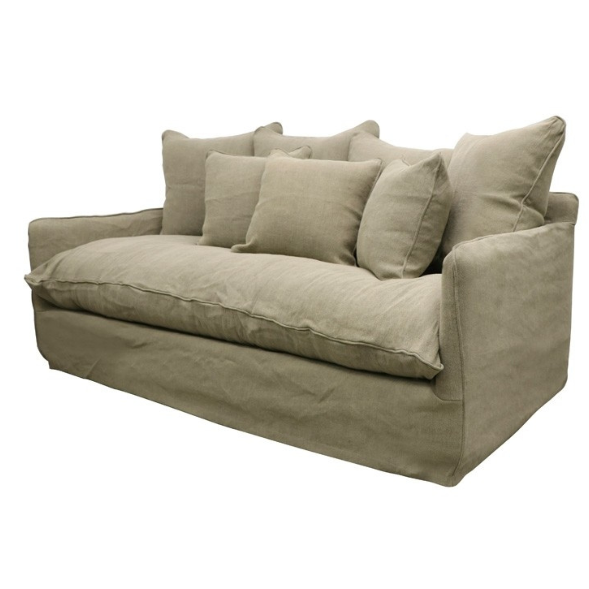 LOTUS SLIPCOVER 2 SEATER SOFA | KHAKI
