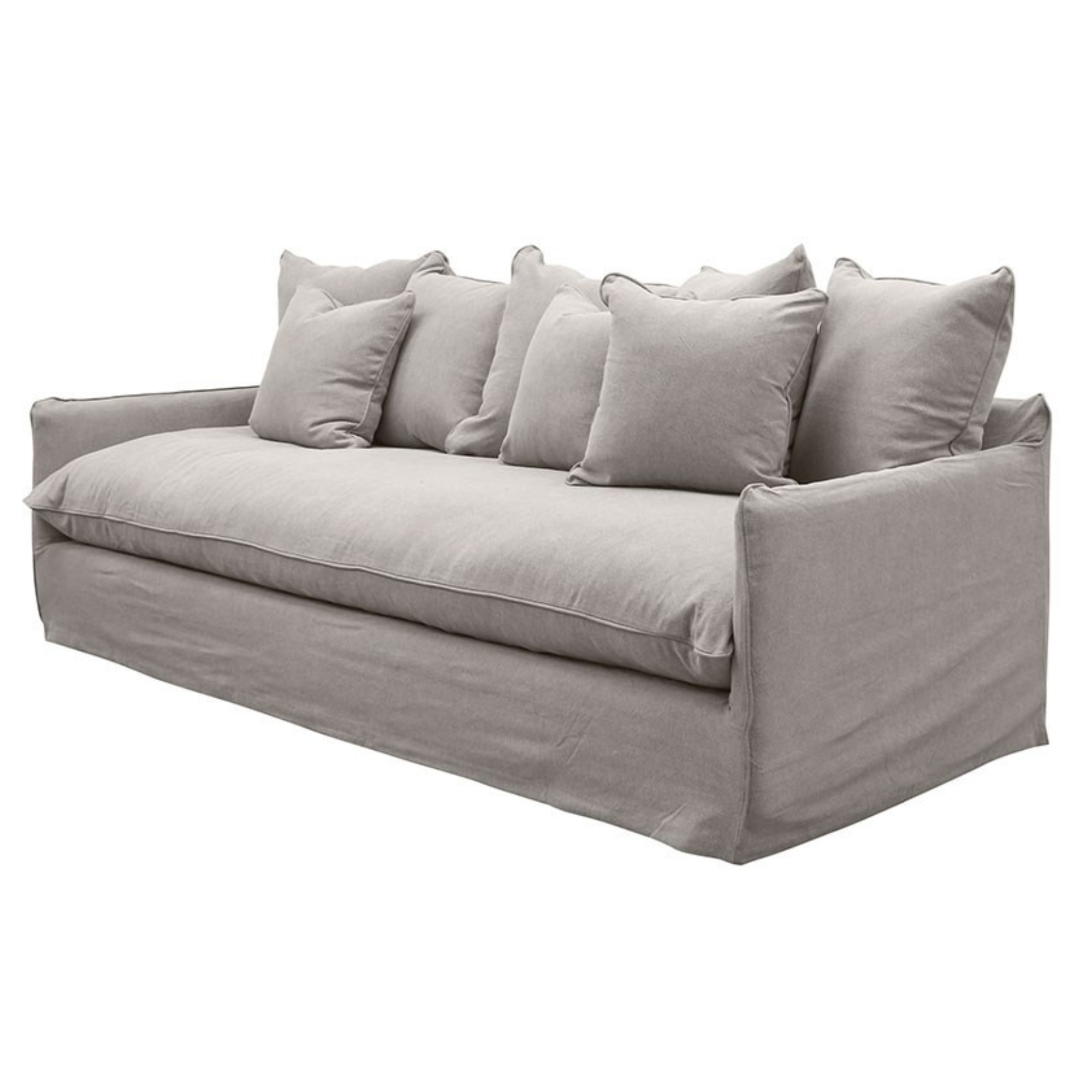 LOTUS SLIPCOVER 3 SEATER | CEMENT