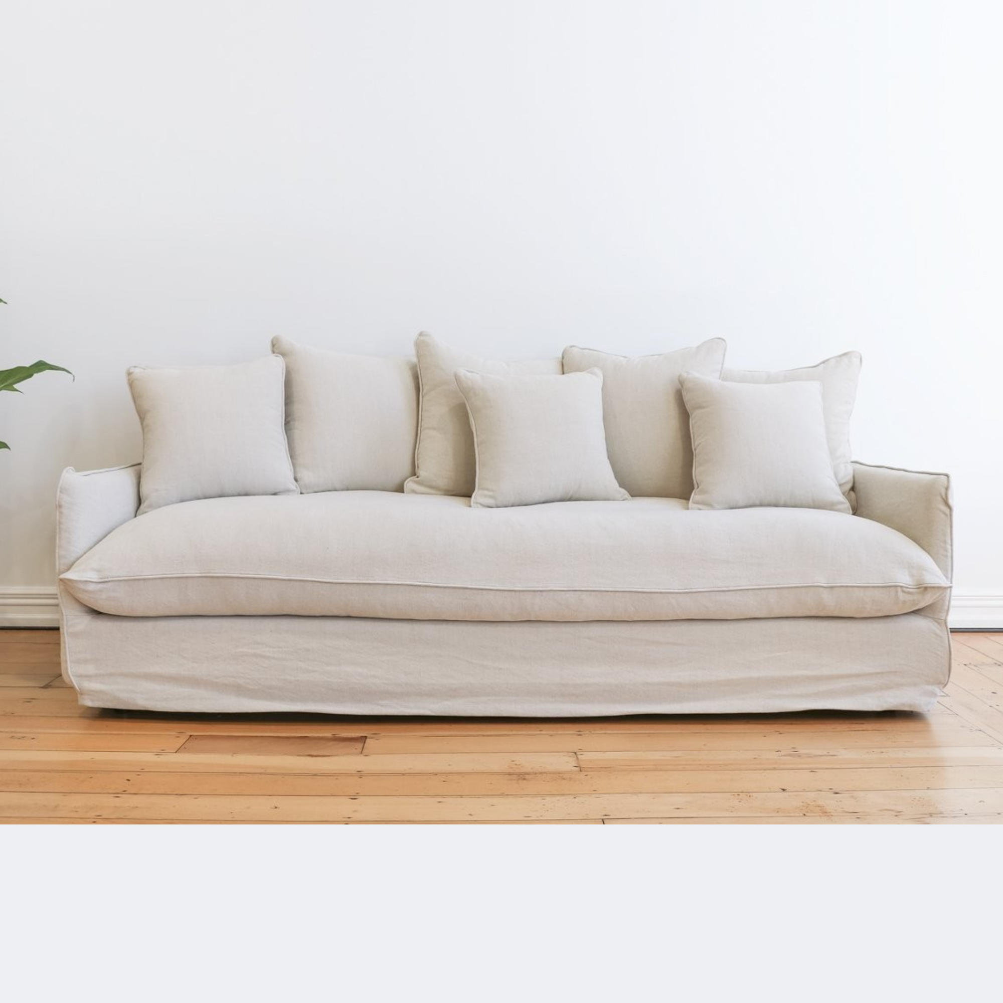 LOTUS SLIPCOVER 3 SEATER | OATMEAL