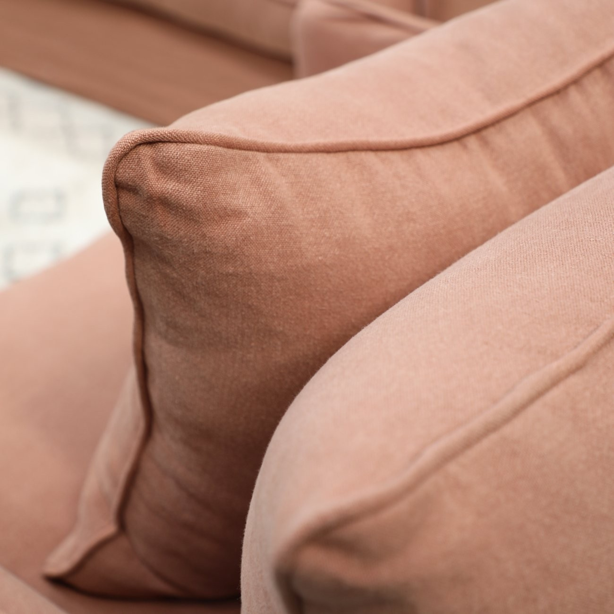 LOTUS FEATHER SLIP-COVER ARMCHAIR | BRICK