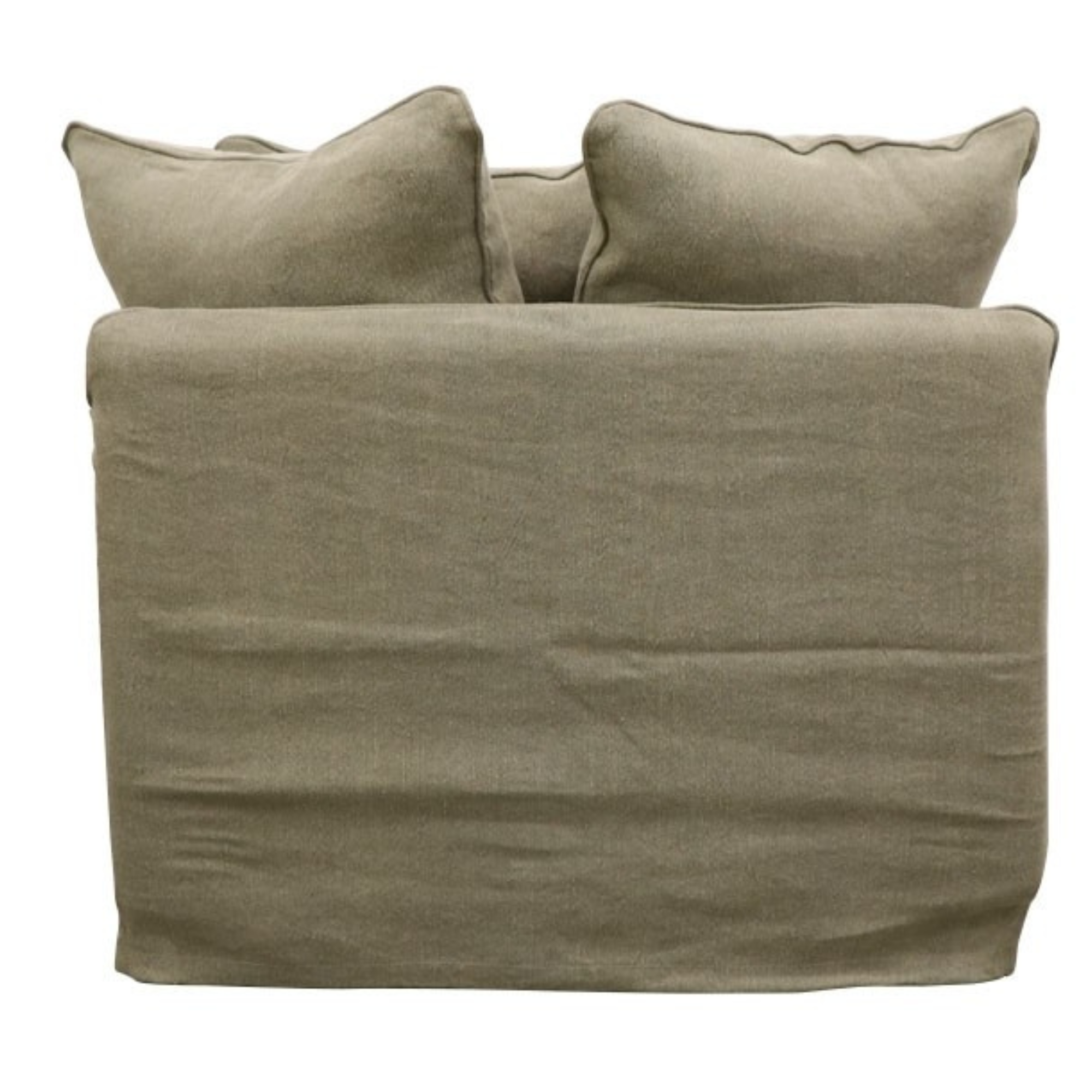 LOTUS SLIP-COVER ARMCHAIR | KHAKI