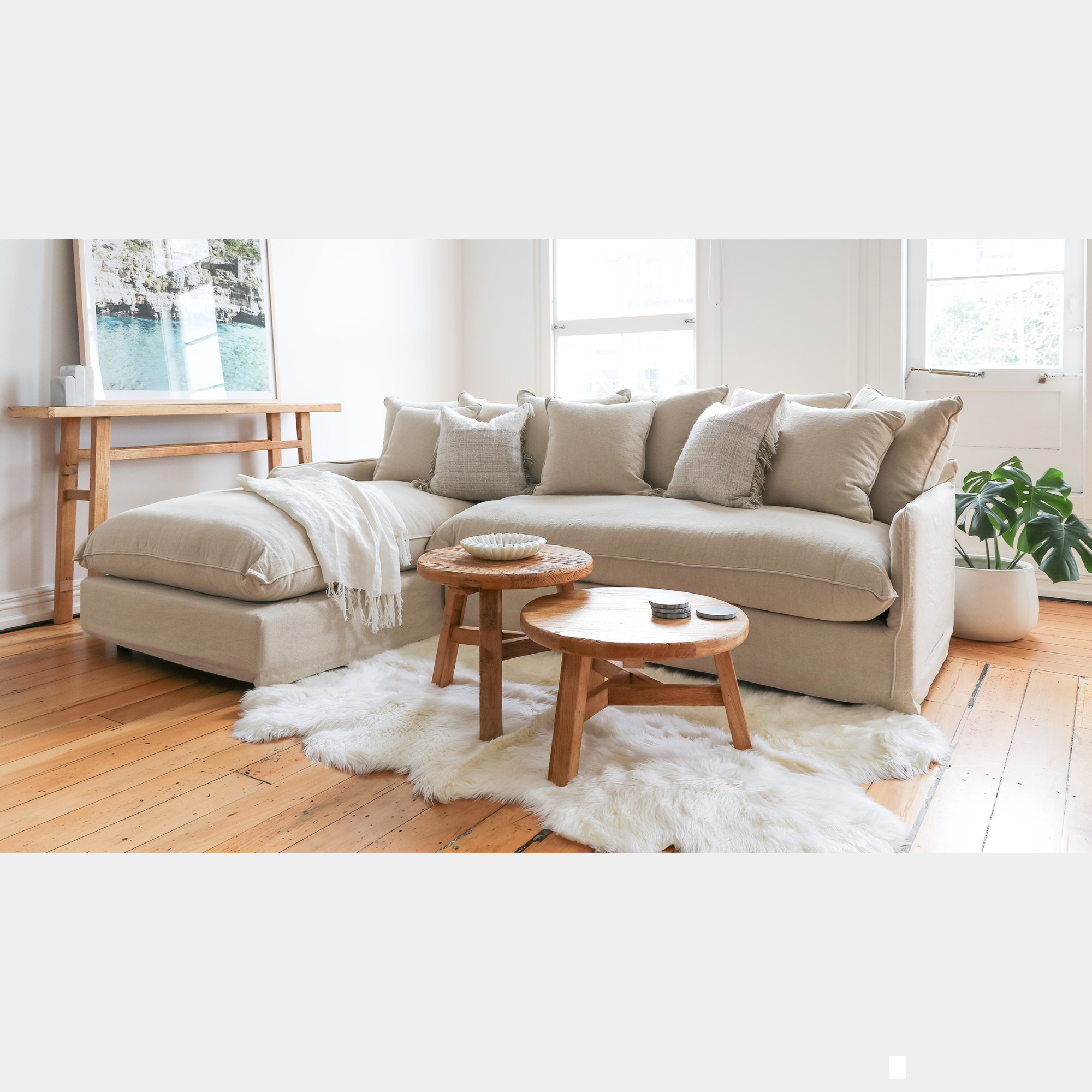 LOTUS SLIPCOVER 2.5 SEATER CHAISE | RIGHT OR LEFT HAND CHAISE