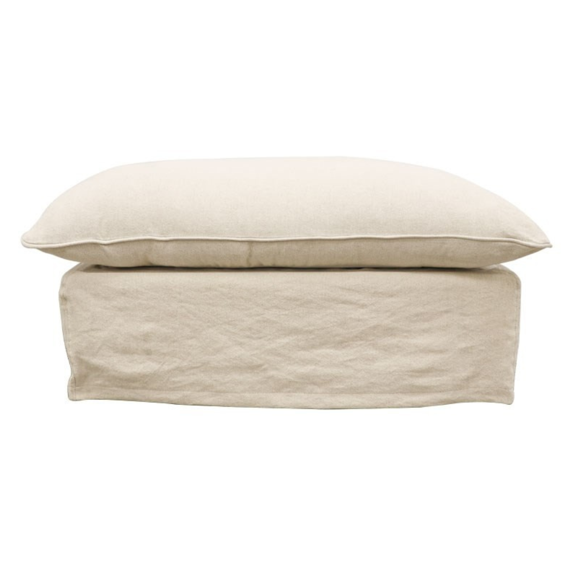 LOTUS OTTOMAN | OATMEAL