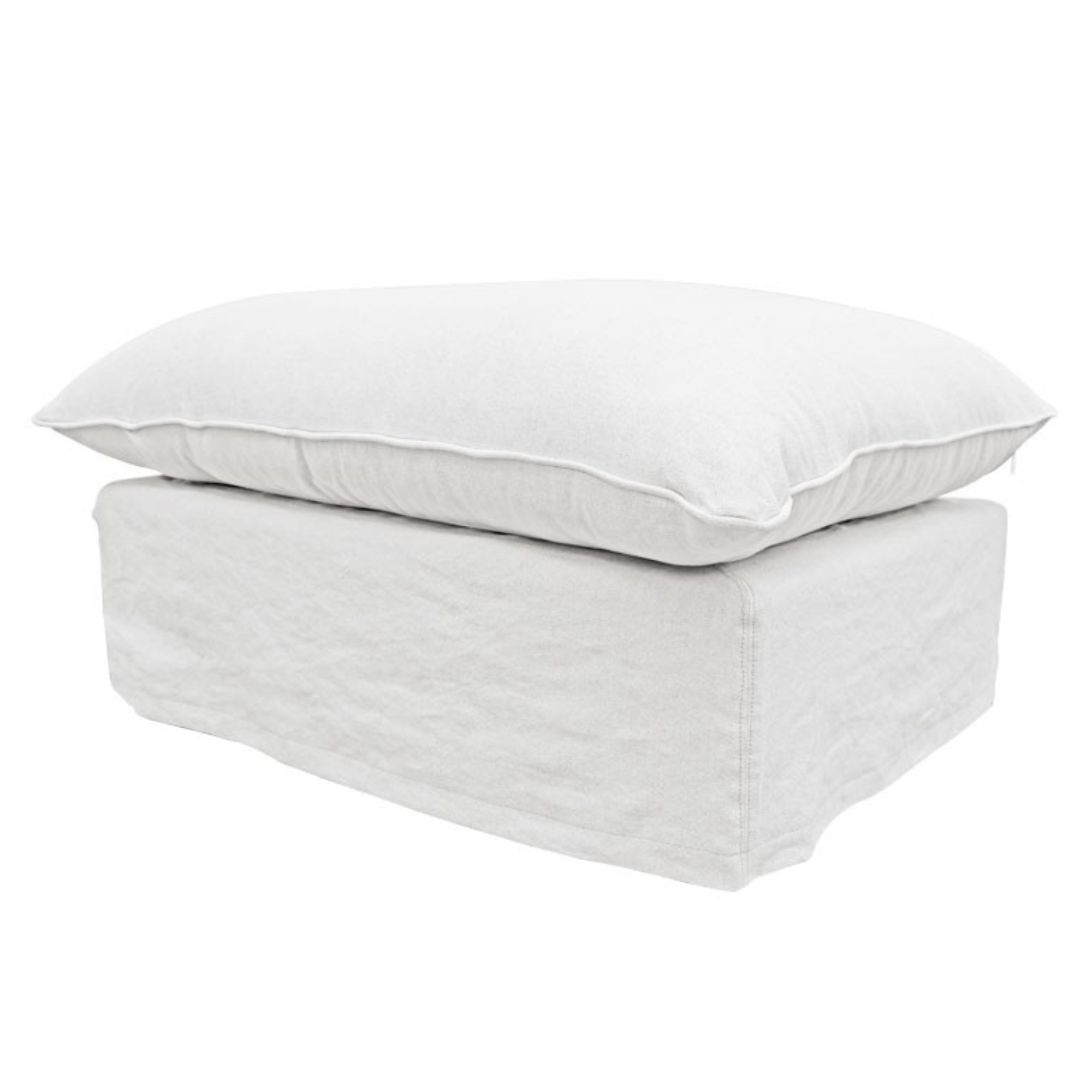 LOTUS OTTOMAN | WHITE
