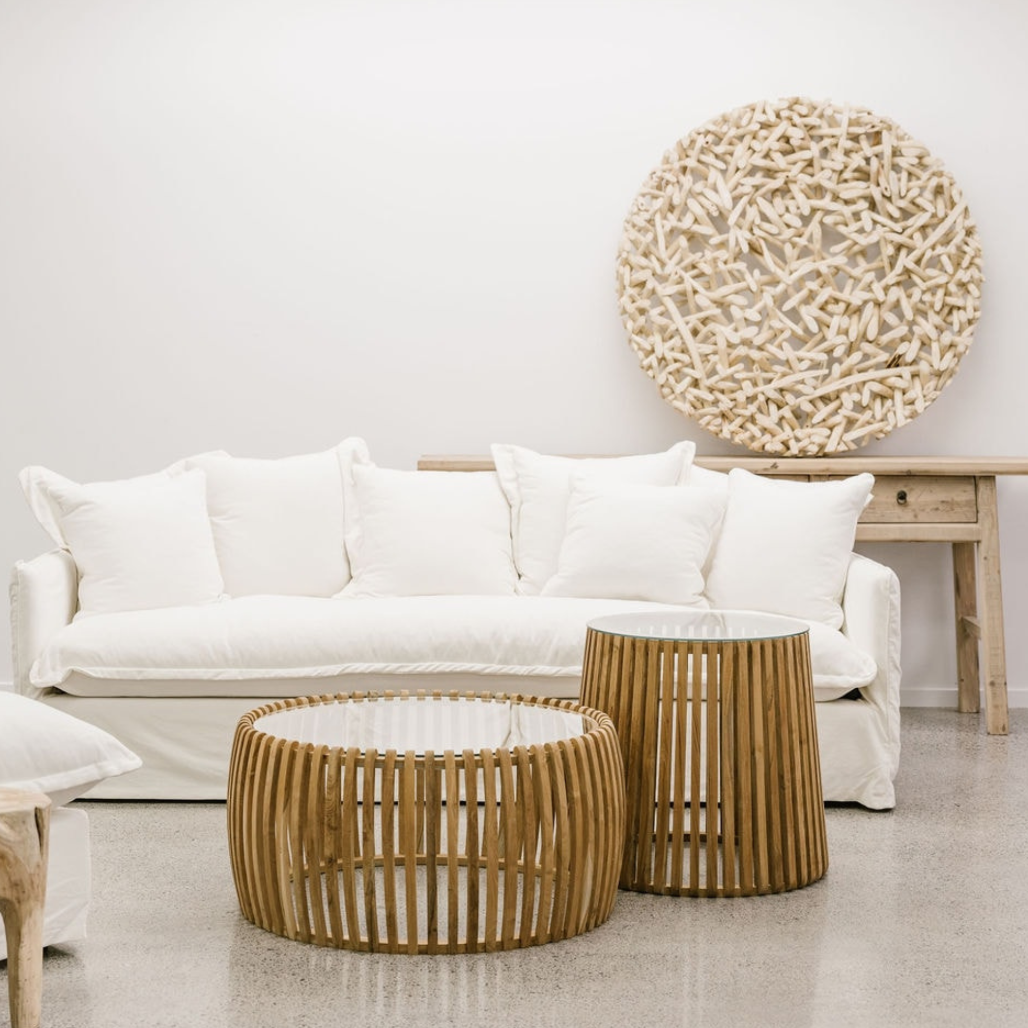 LOTUS SLIPCOVER 3 SEATER | WHITE