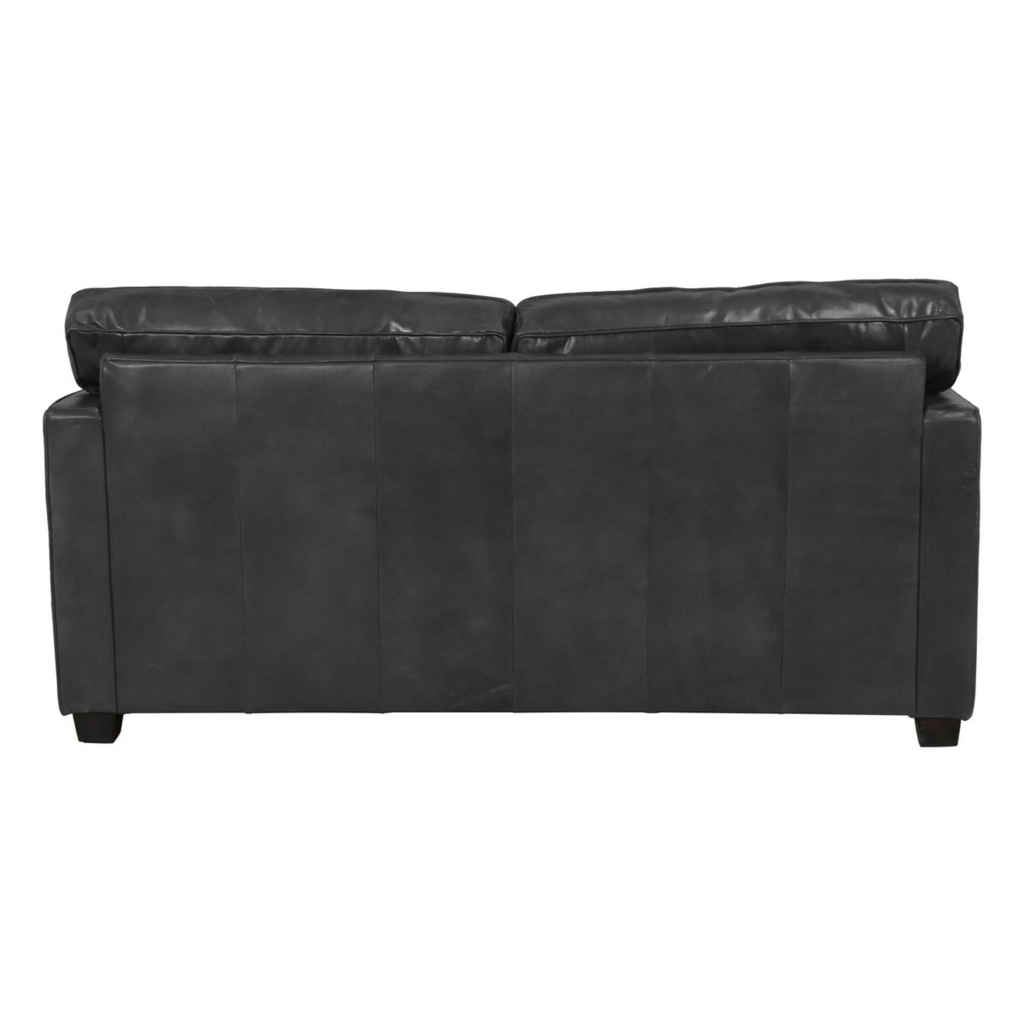 MADISON 2 SEATER LEATHER SOFA | BLACK