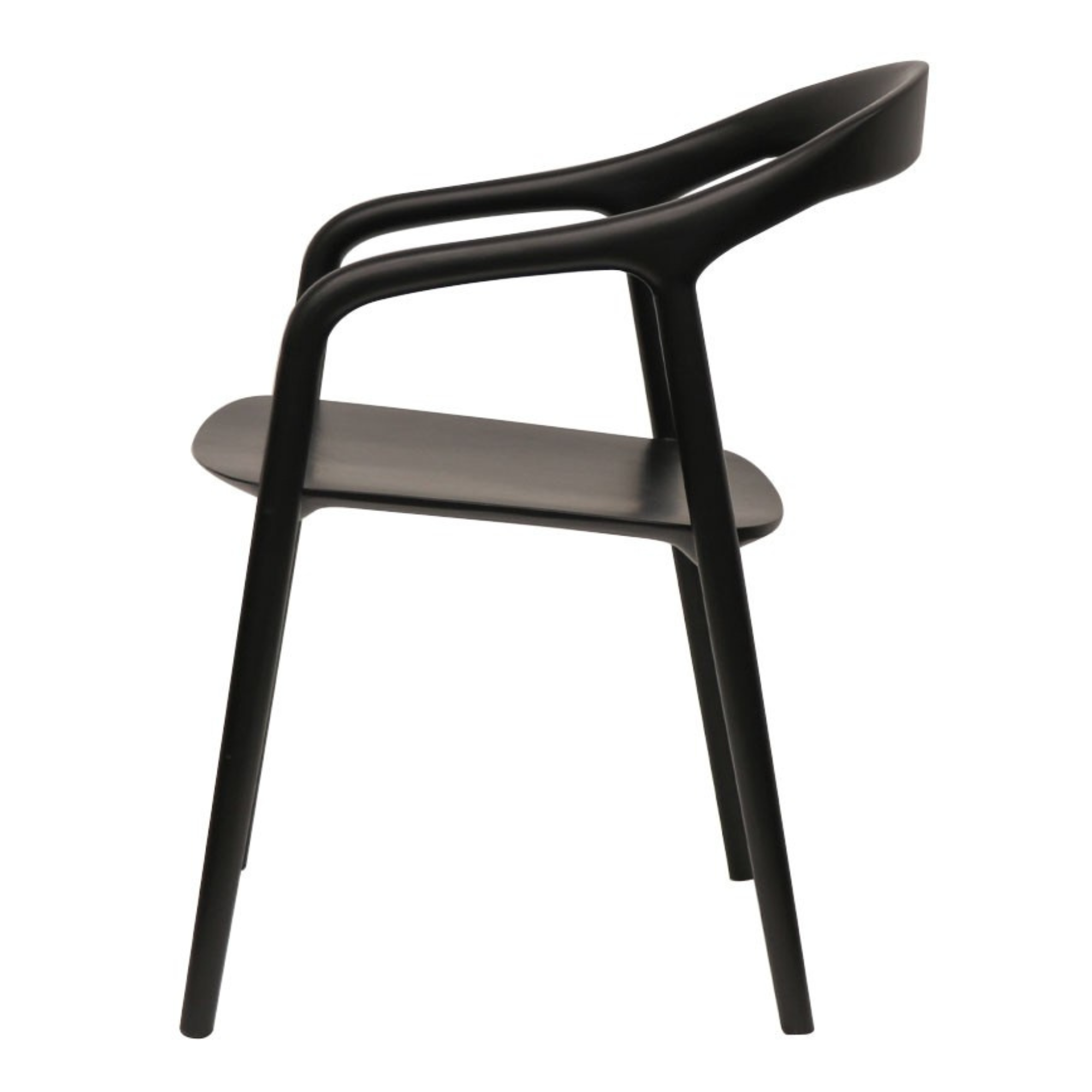 MARGOT SOLID ASH DINING CHAIRS | BLACK