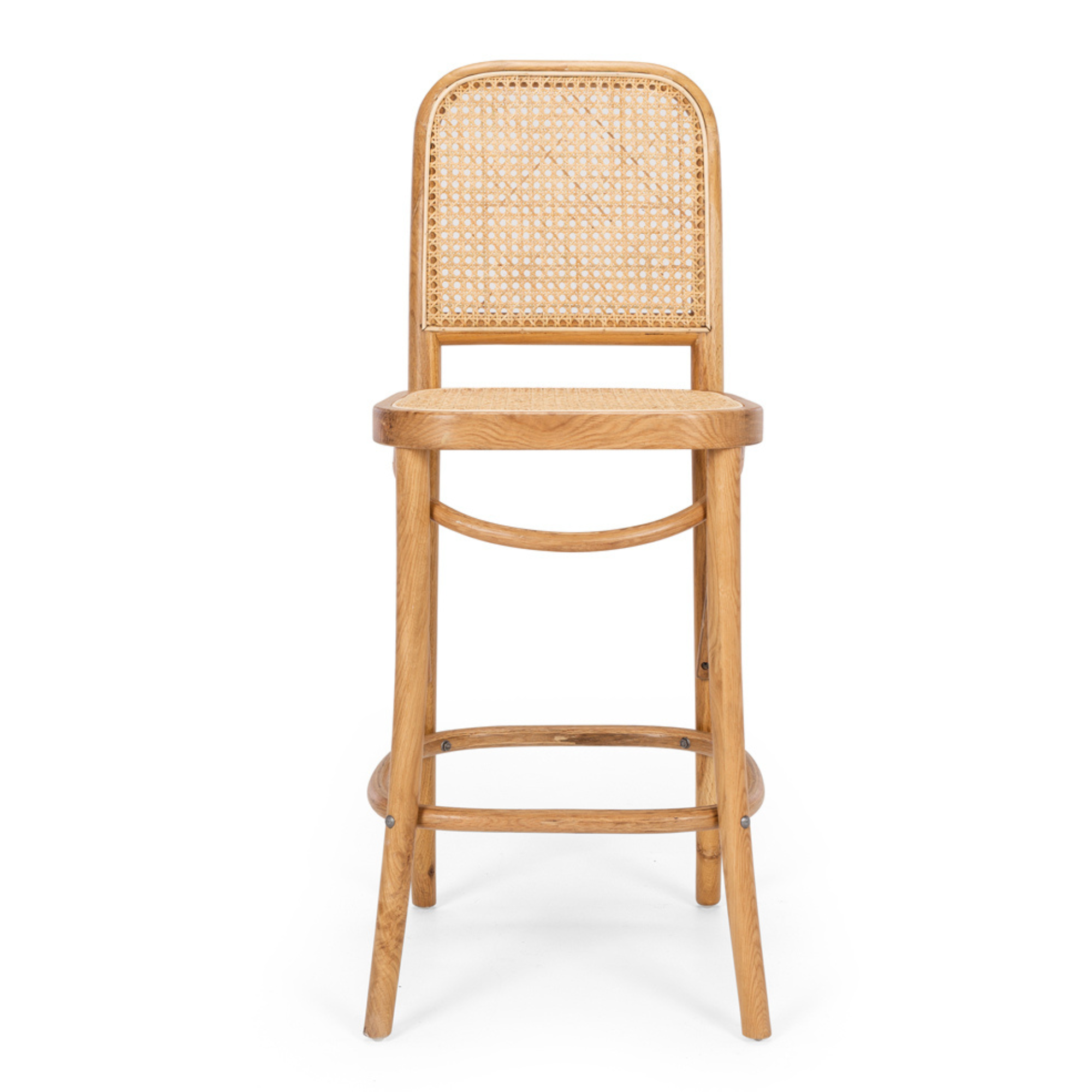 MATAI OAK BARSTOOL RATTAN SEAT
