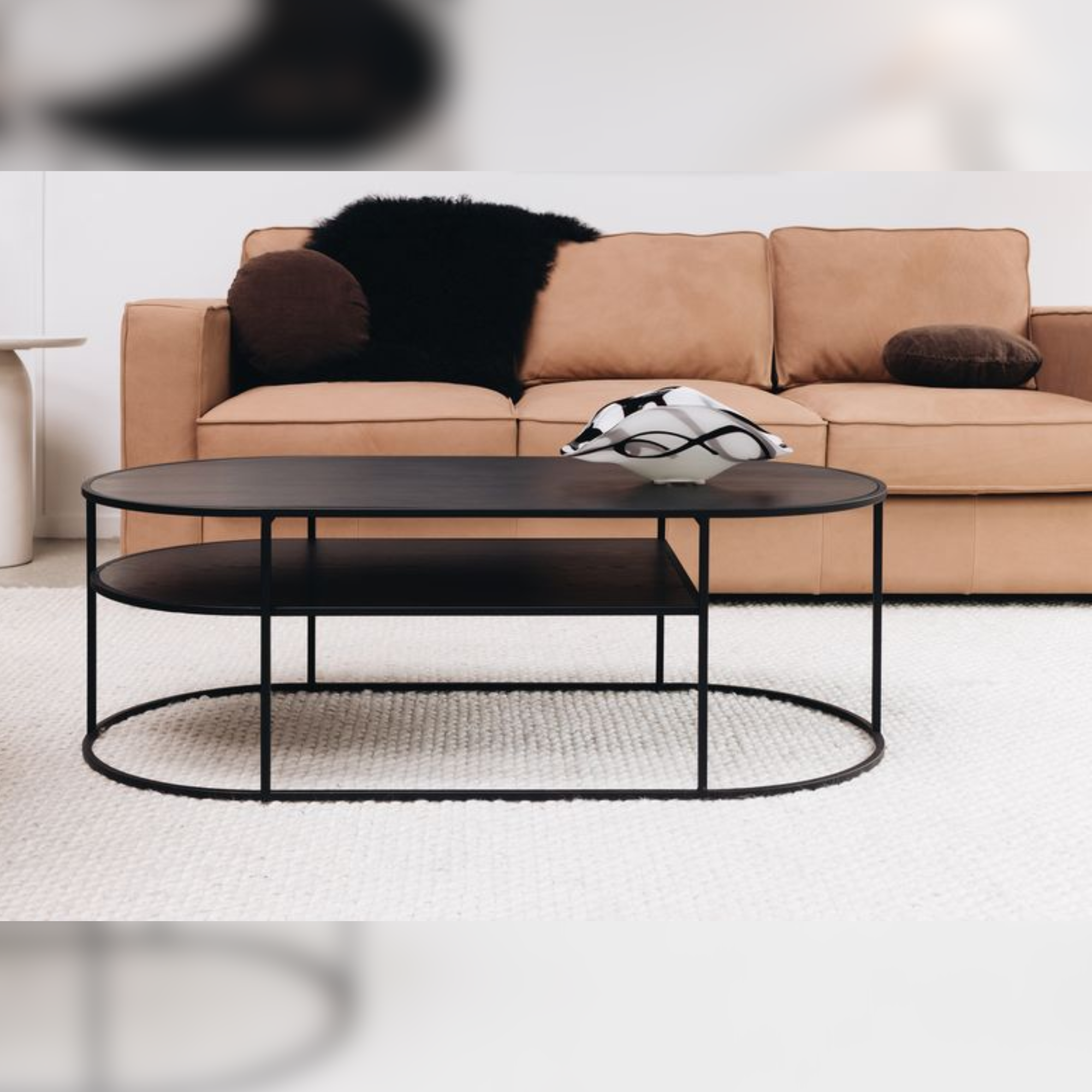 MAURY LEATHER 3 SEATER SOFA | TOBACCO