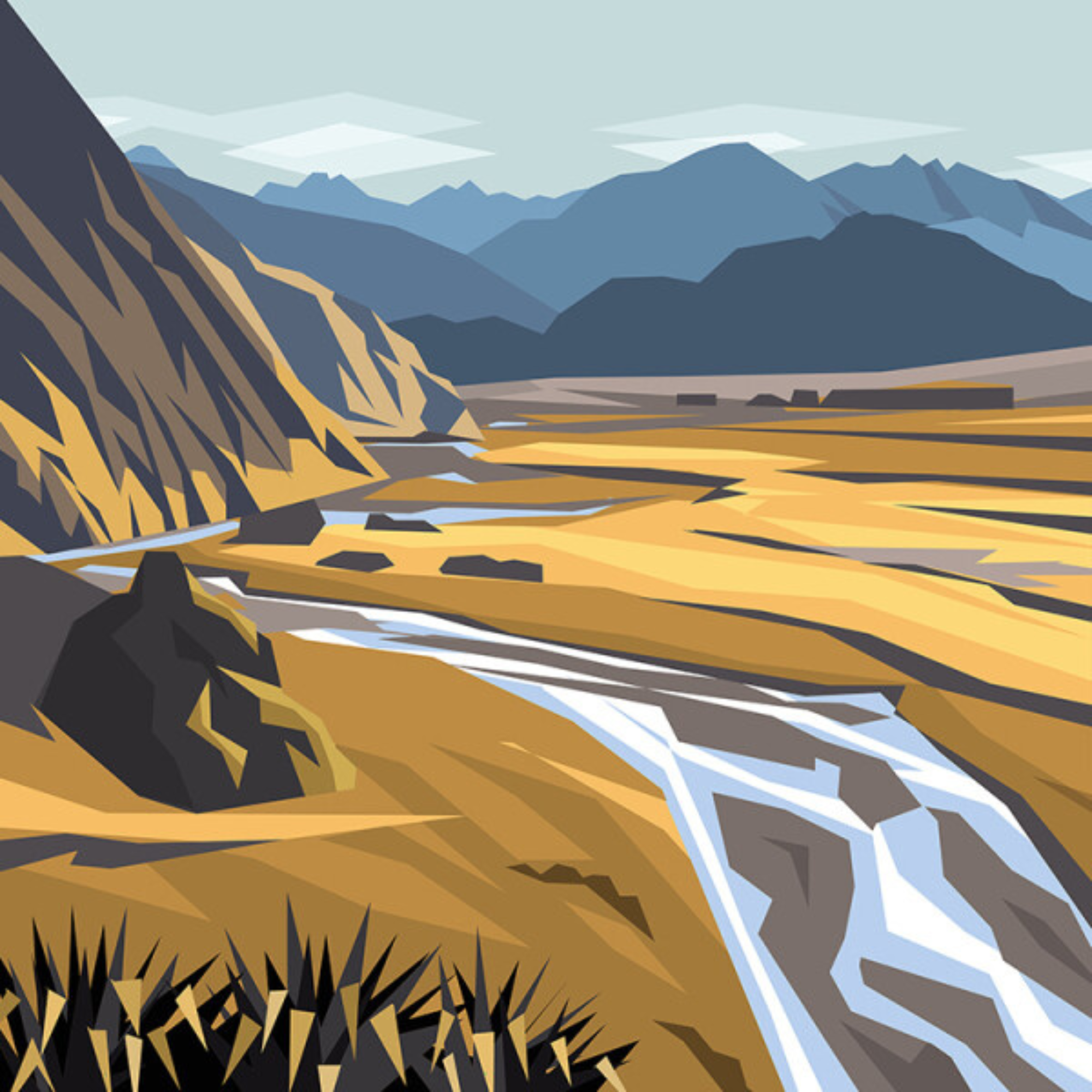 MOLESWORTH RIVER | CANVAS STRETCHED READY TO HANG | IRA MITCHELL | NZ MADE