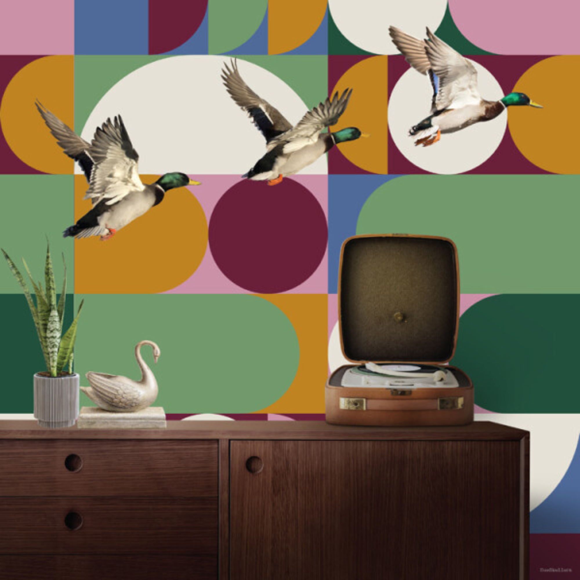 MRS OGDEN DUCKS | CANVAS STRETCHED READY TO HANG | SUE SKELLERN | NZ MADE