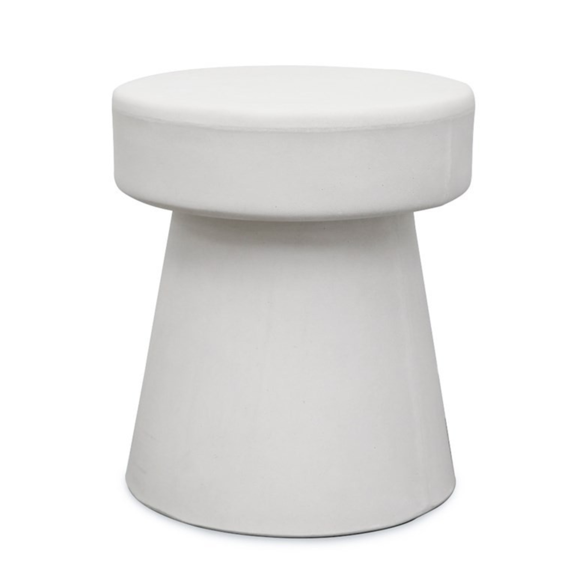 MUSHROOM CONCRETE SIDE TABLE | WHITE