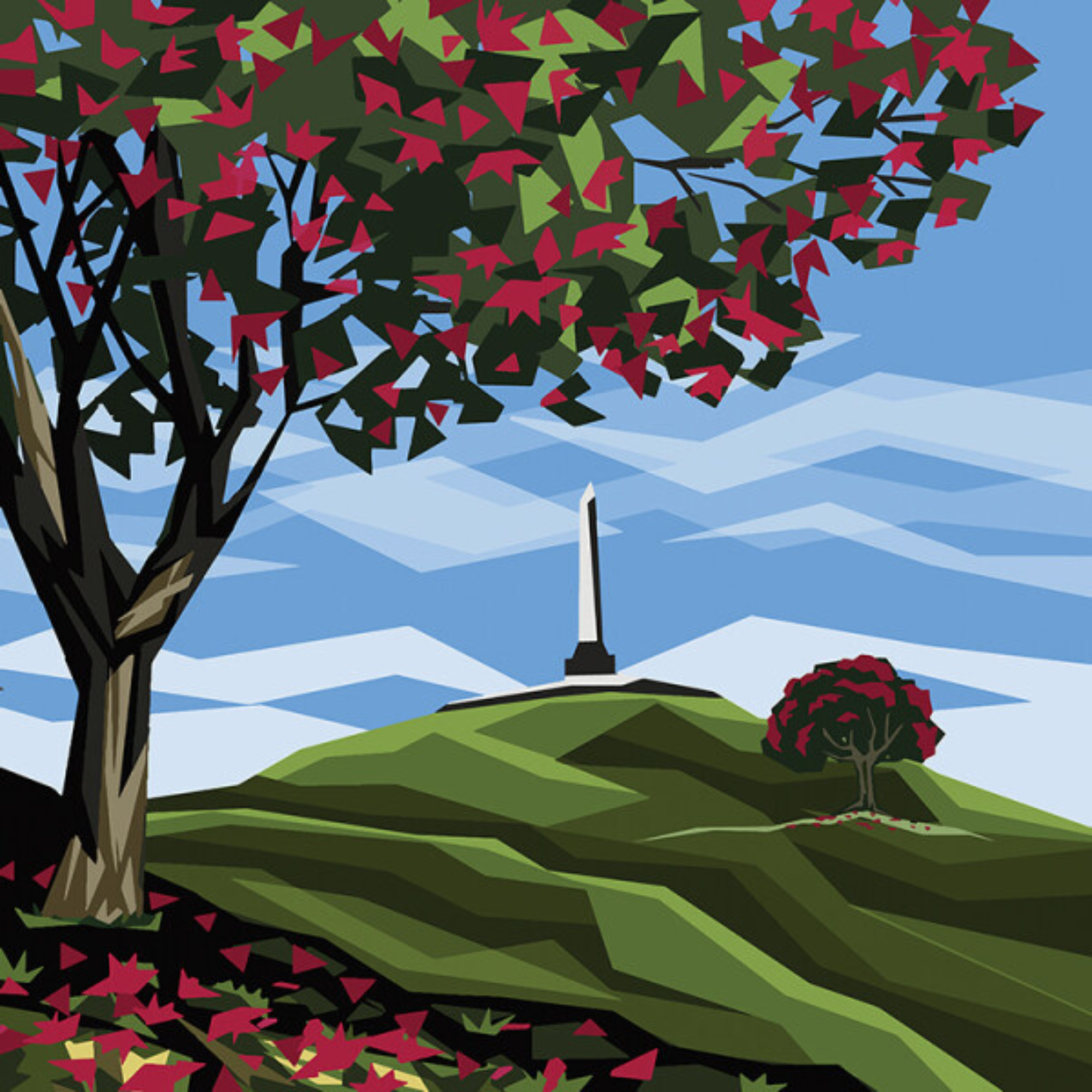 ONE TREE HILL | CANVAS STRETCHED READY TO HANG | IRA MITCHELL | NZ MADE