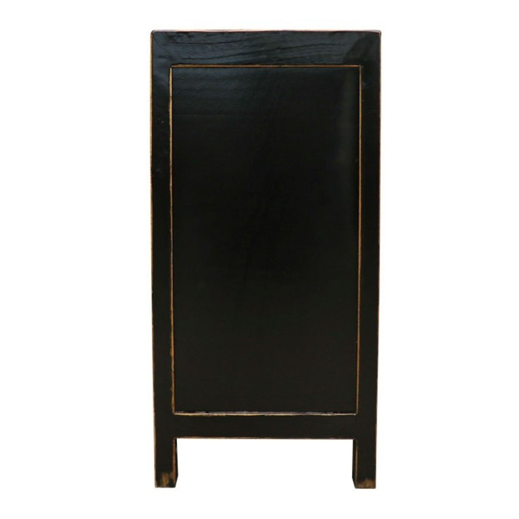 ORIENTAL PAINTED 4 DOOR SIDEBOARD | VINTAGE BLACK