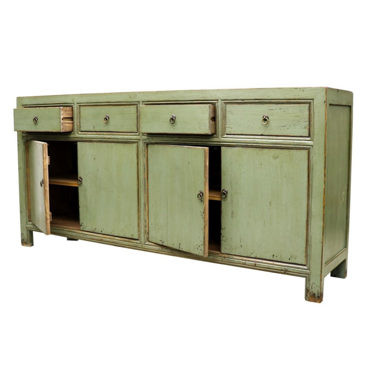 Oriental 4 Door Sideboard | Green