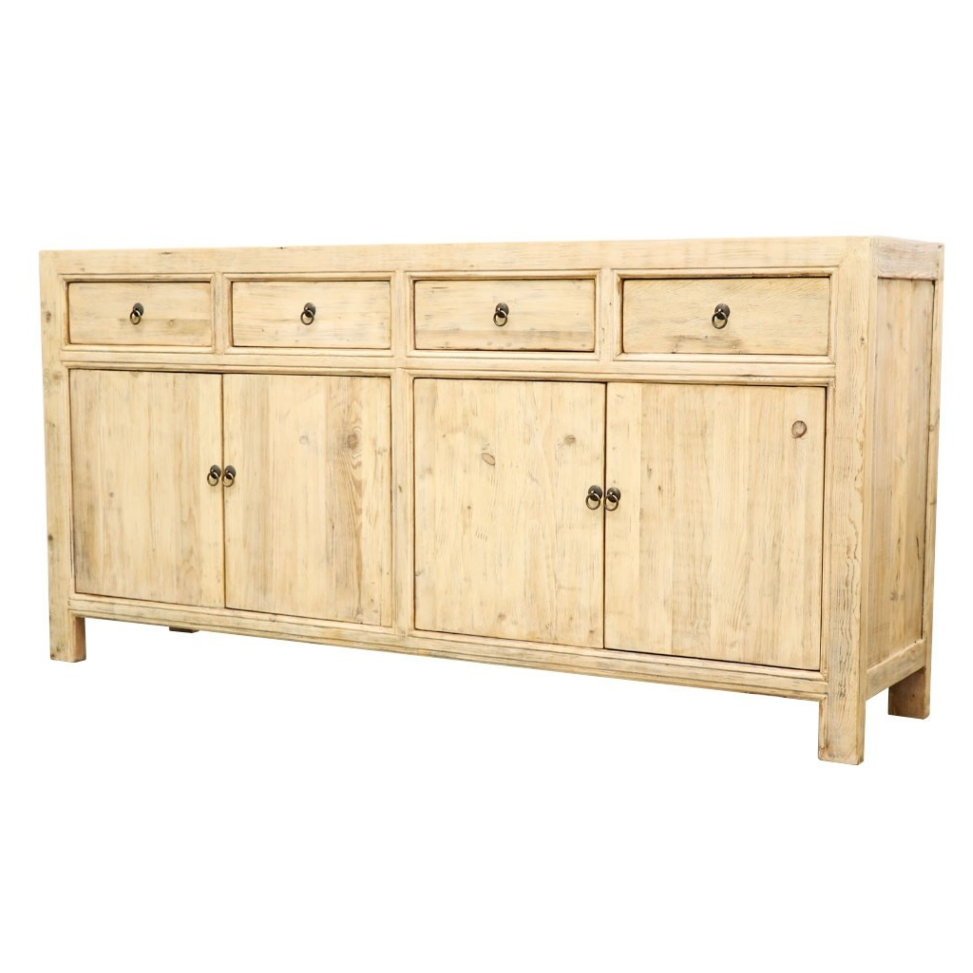 ORIENTAL PAINTED 4 DOOR SIDEBOARD | NATURAL