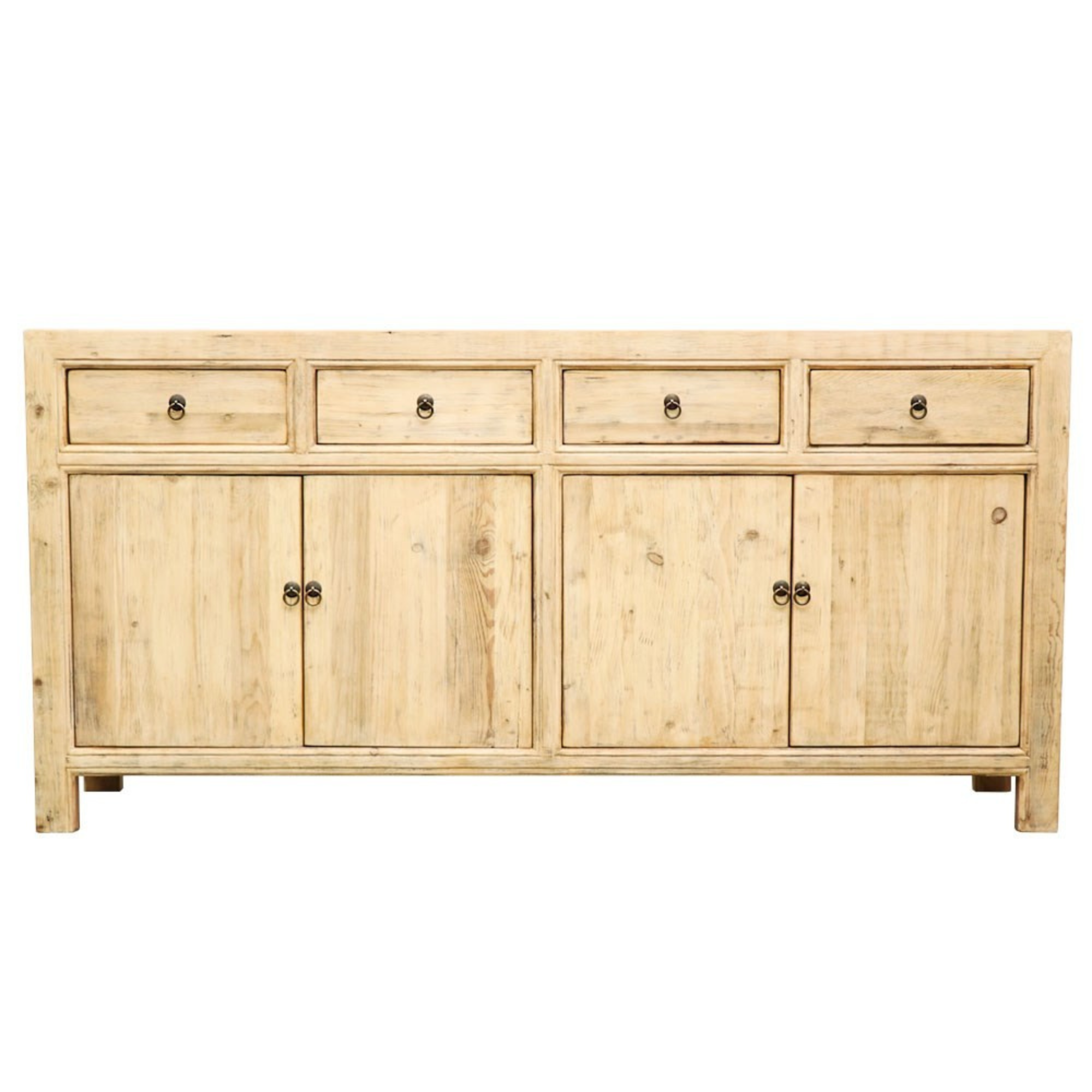 ORIENTAL PAINTED 4 DOOR SIDEBOARD | NATURAL