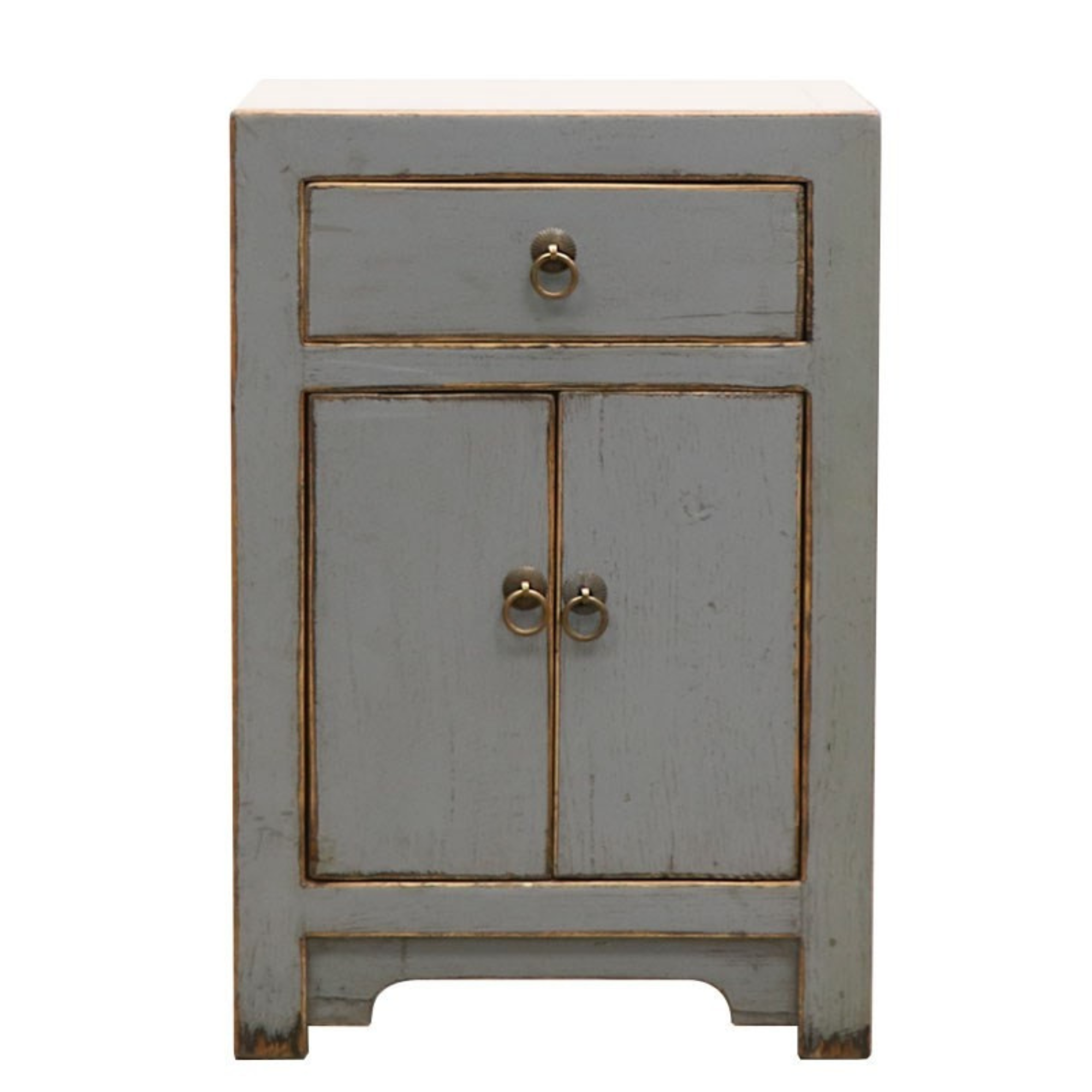 ORIENTAL PAINTED BEDSIDE | VINTAGE GREY