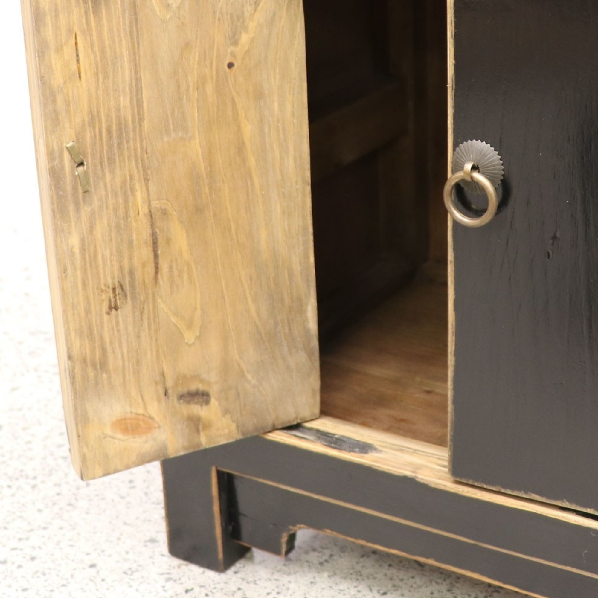 ORIENTAL PAINTED BEDSIDE | BLACK