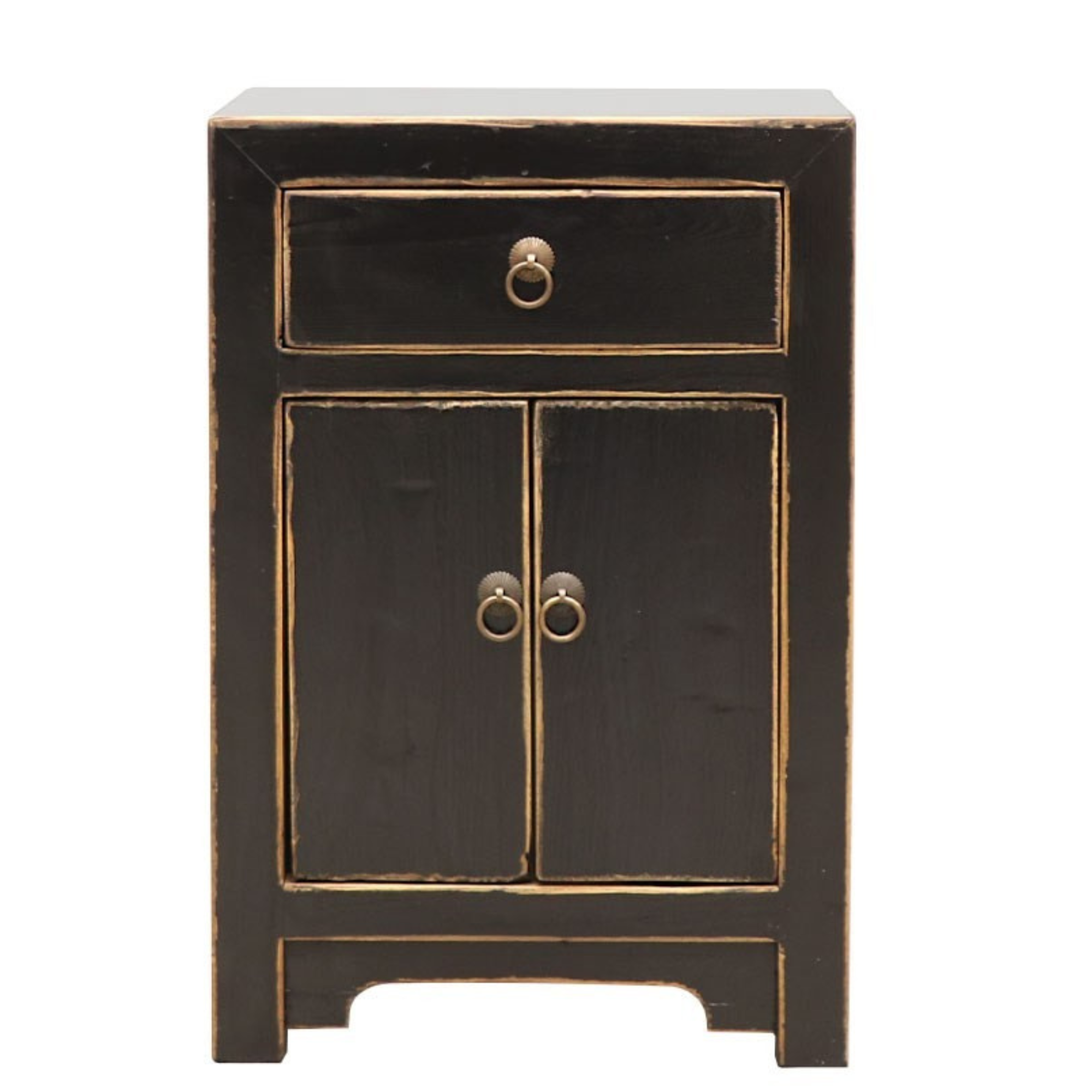 ORIENTAL PAINTED BEDSIDE | BLACK