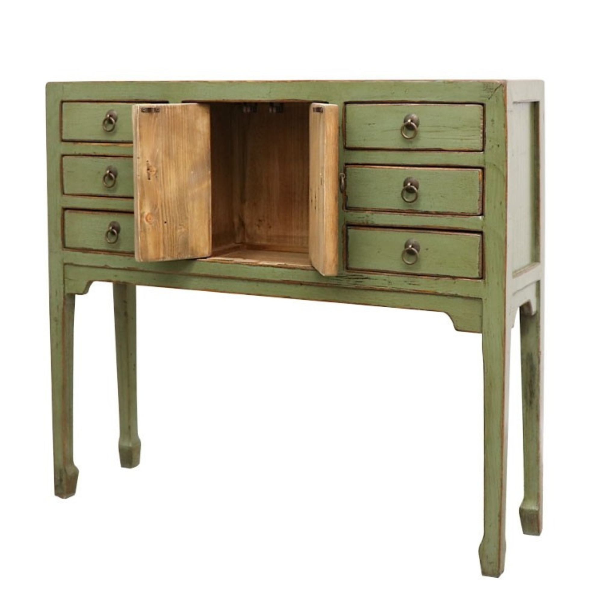 ORIENTAL PAINTED PETITE CONSOLE | GREEN