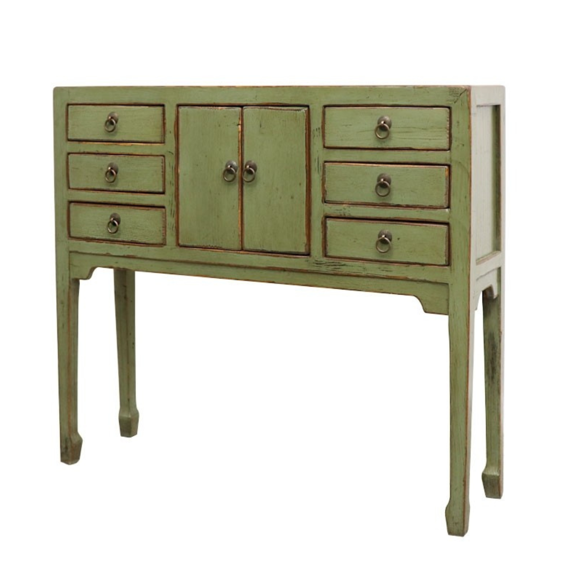 ORIENTAL PAINTED PETITE CONSOLE | GREEN