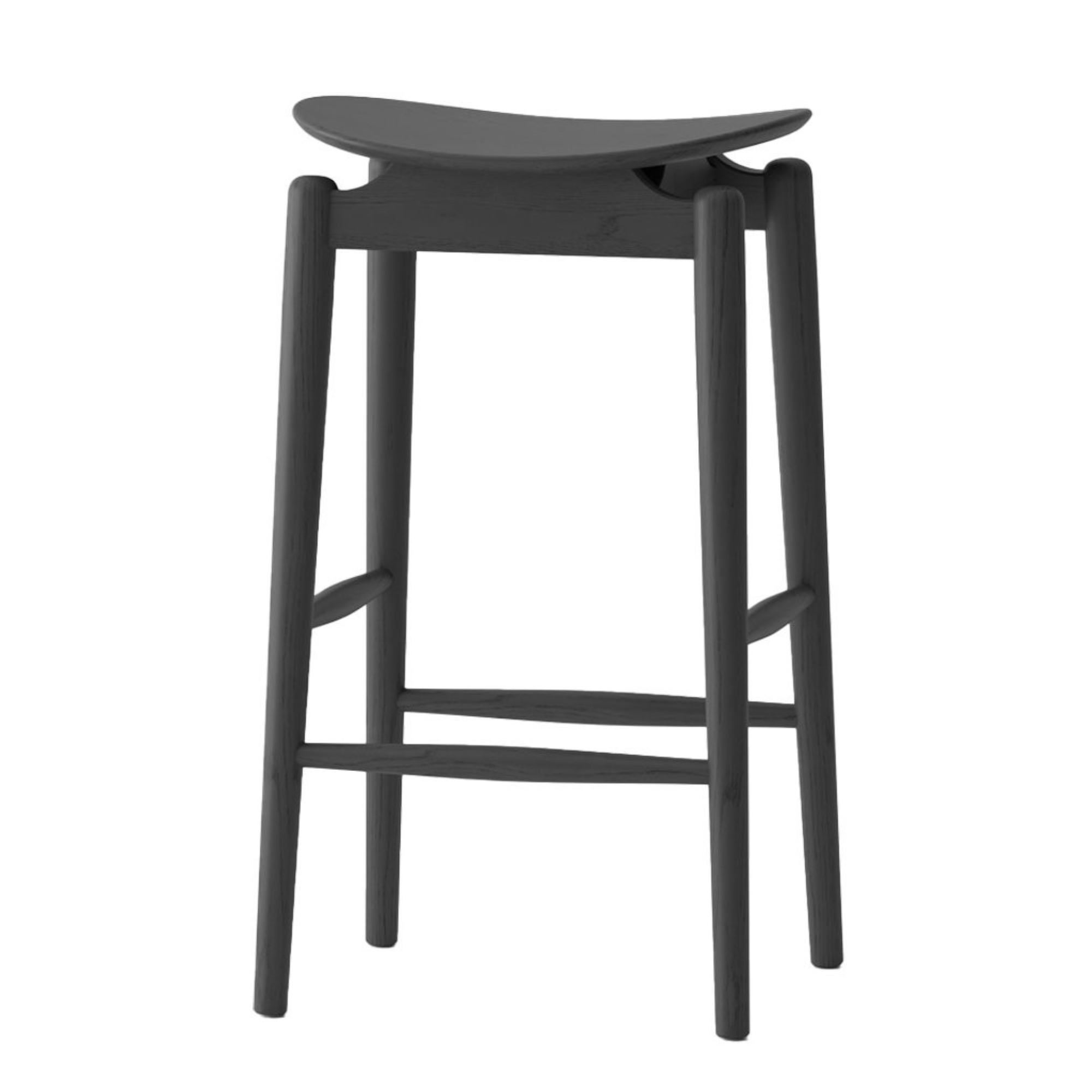 Oslo Bar Stool - Solid Oak | Black