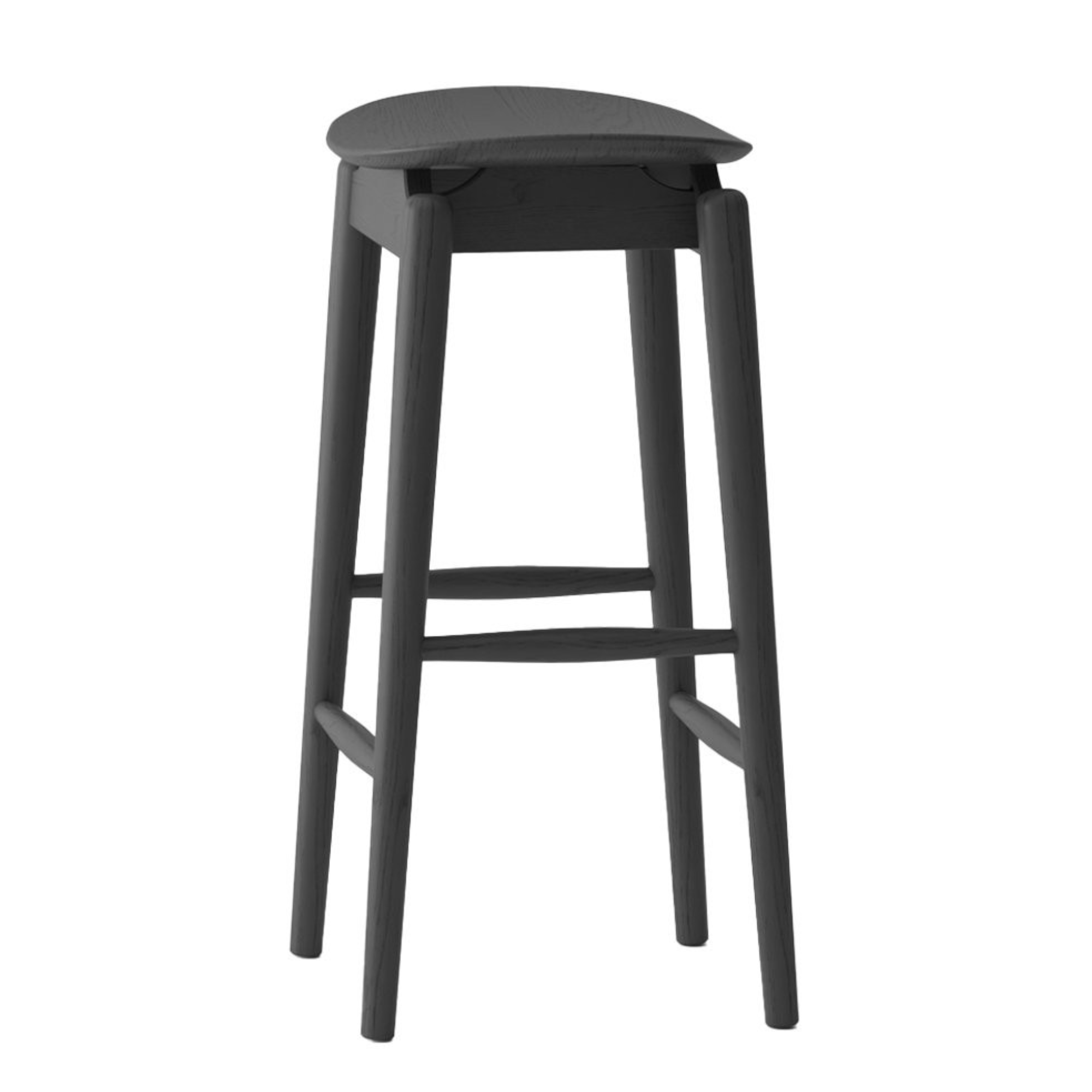 Oslo Bar Stool - Solid Oak | Black