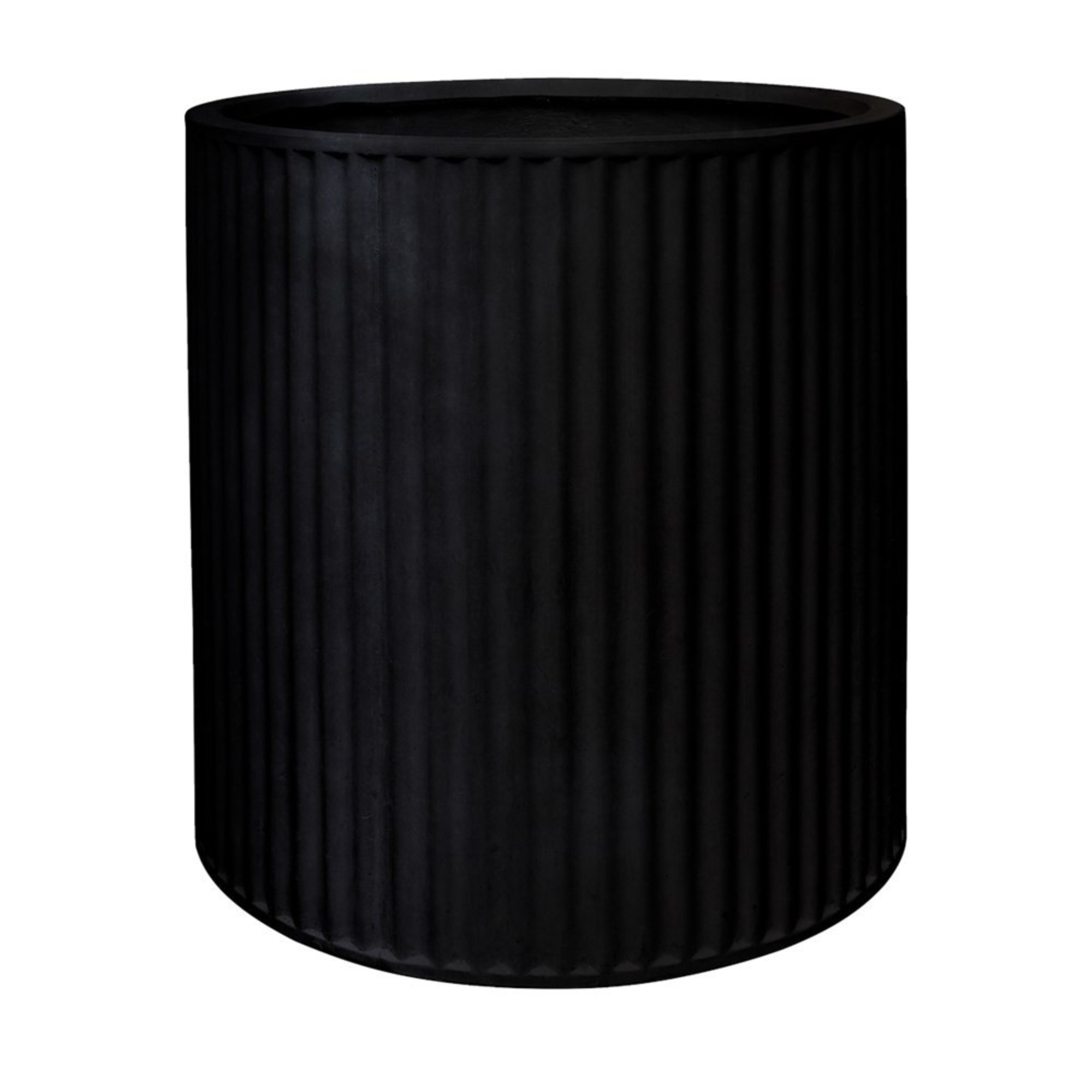 PIAKO BLACK RIBBED CYLINDER PLANTER | 3 SIZES