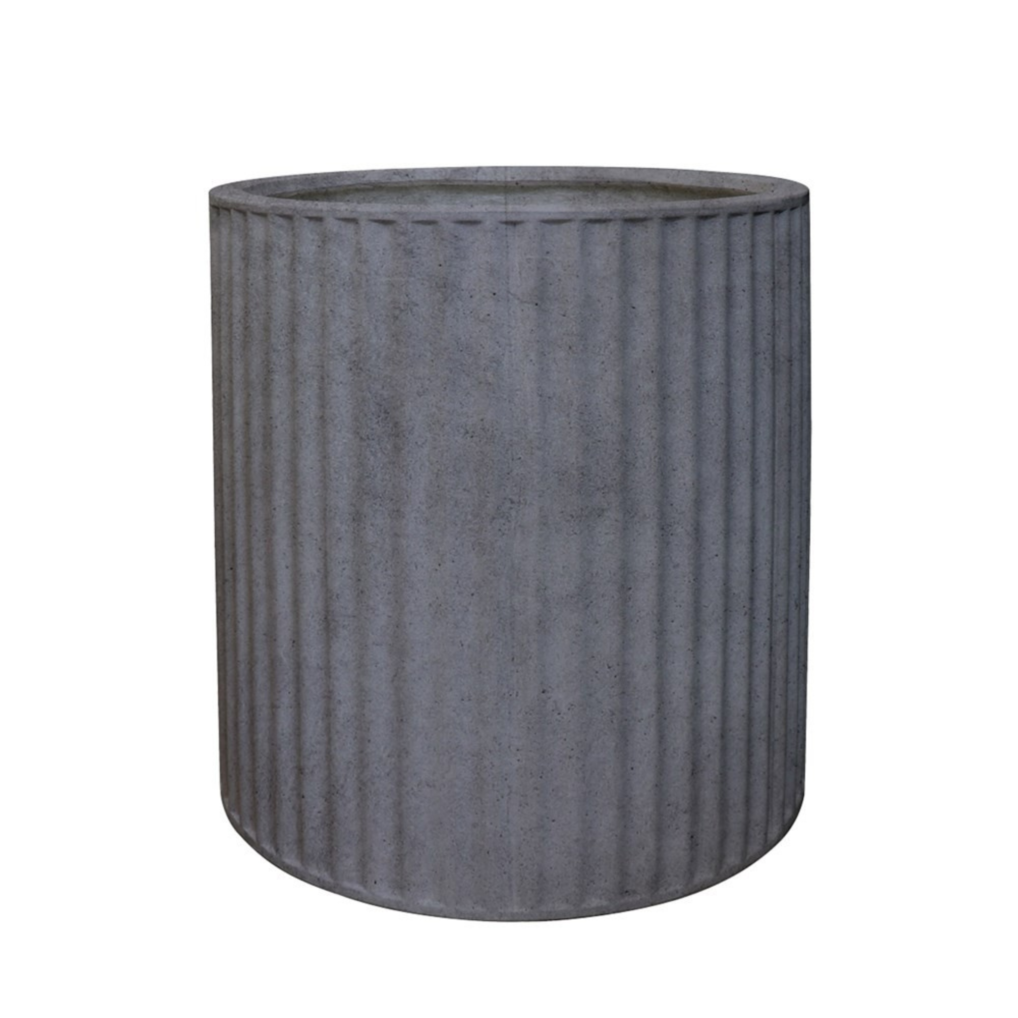 PIAKO RIBBED CYLINDER PLANTER | 3 SIZES | GREY