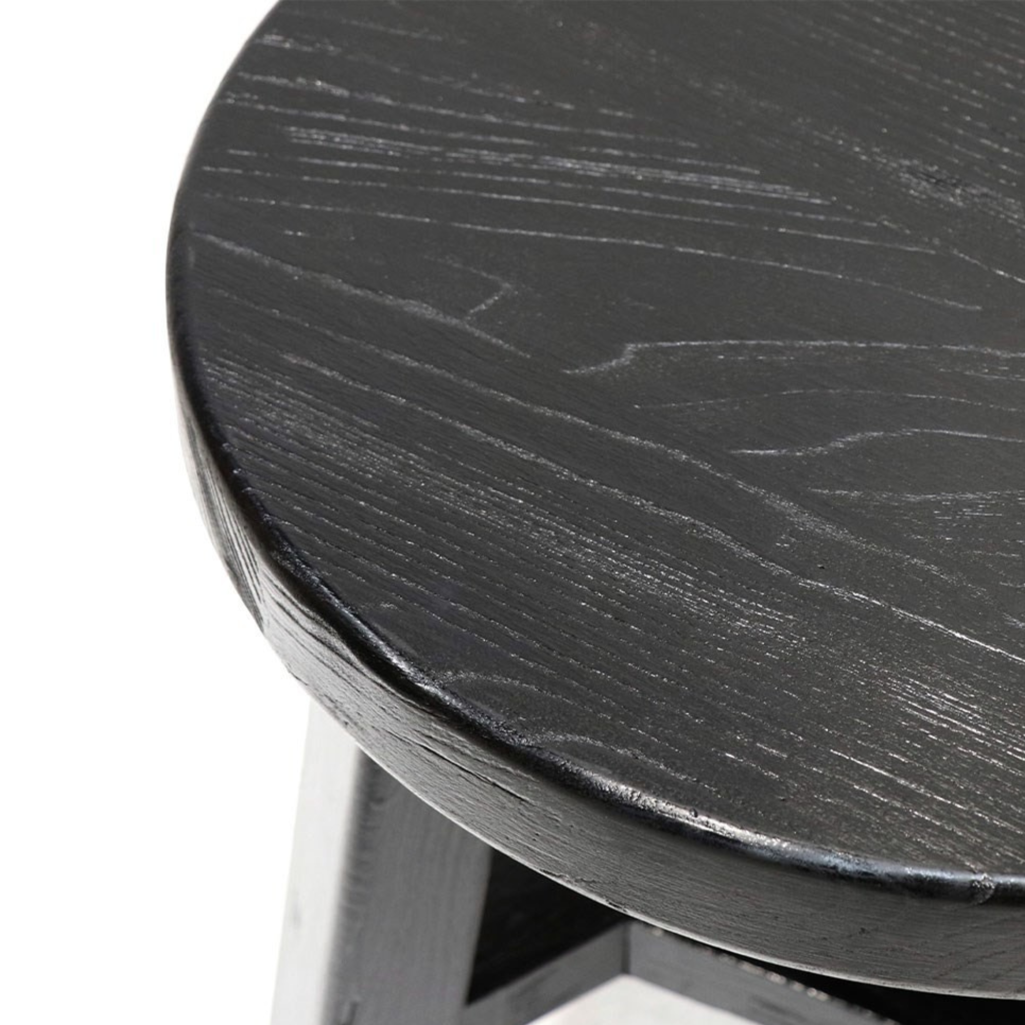 PARQ ROUND STOOL | NATURAL OR BLACK
