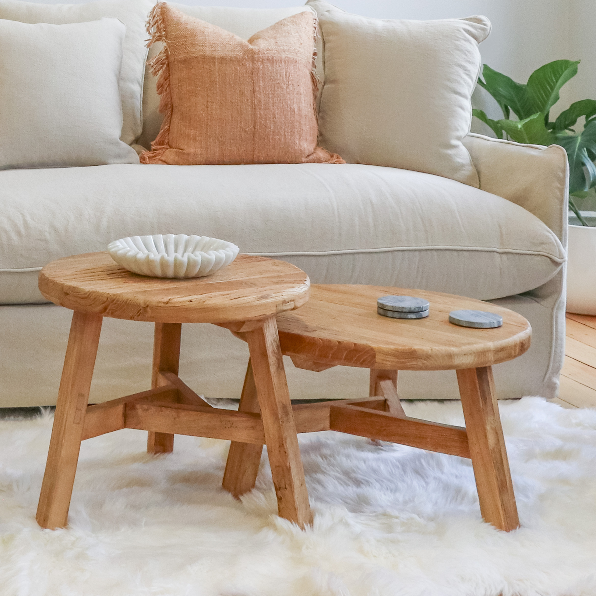 PARQ LOW NESTING TABLE | NATURAL OR BLACK