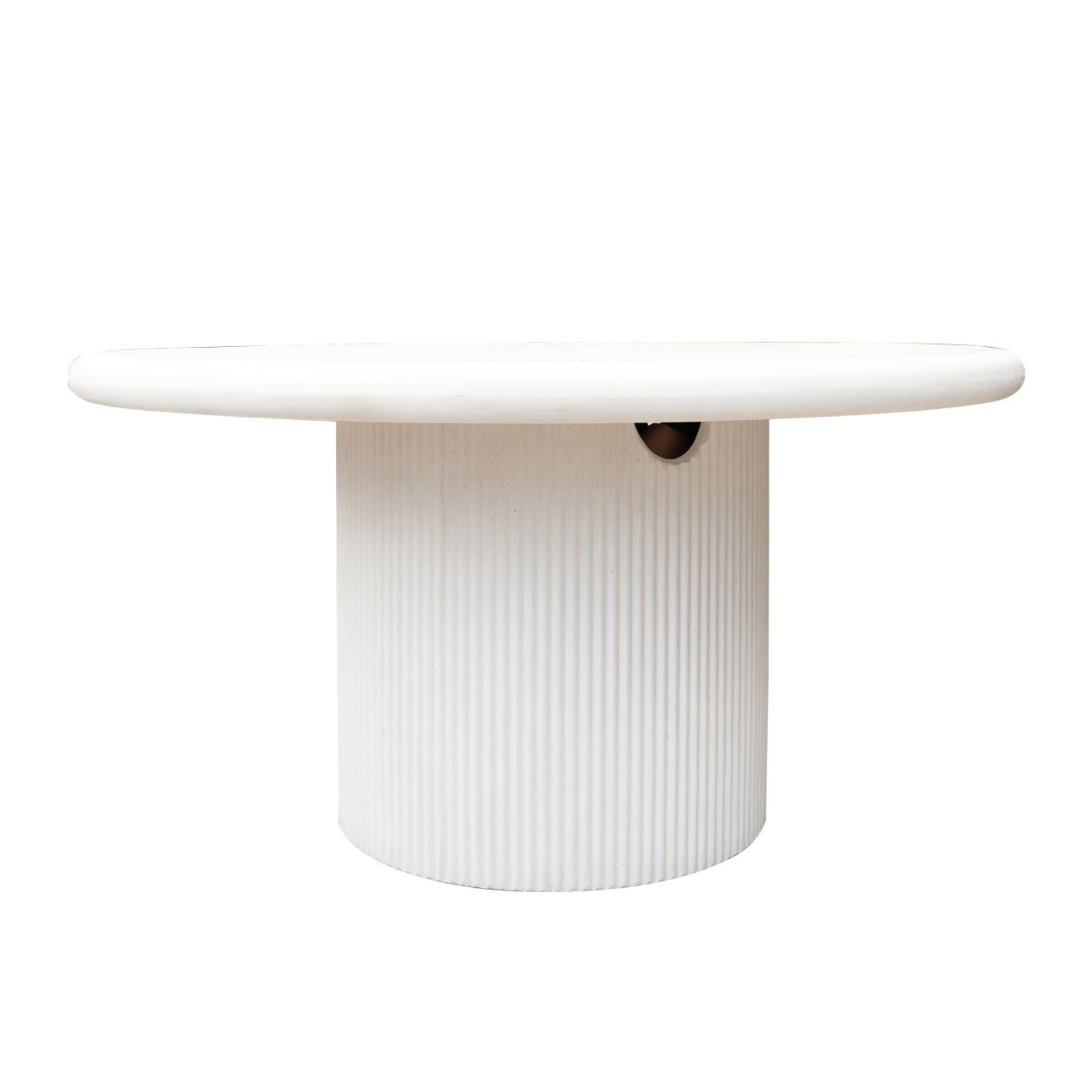 PATRAS ROUND CONCRETE TABLE | WHITE