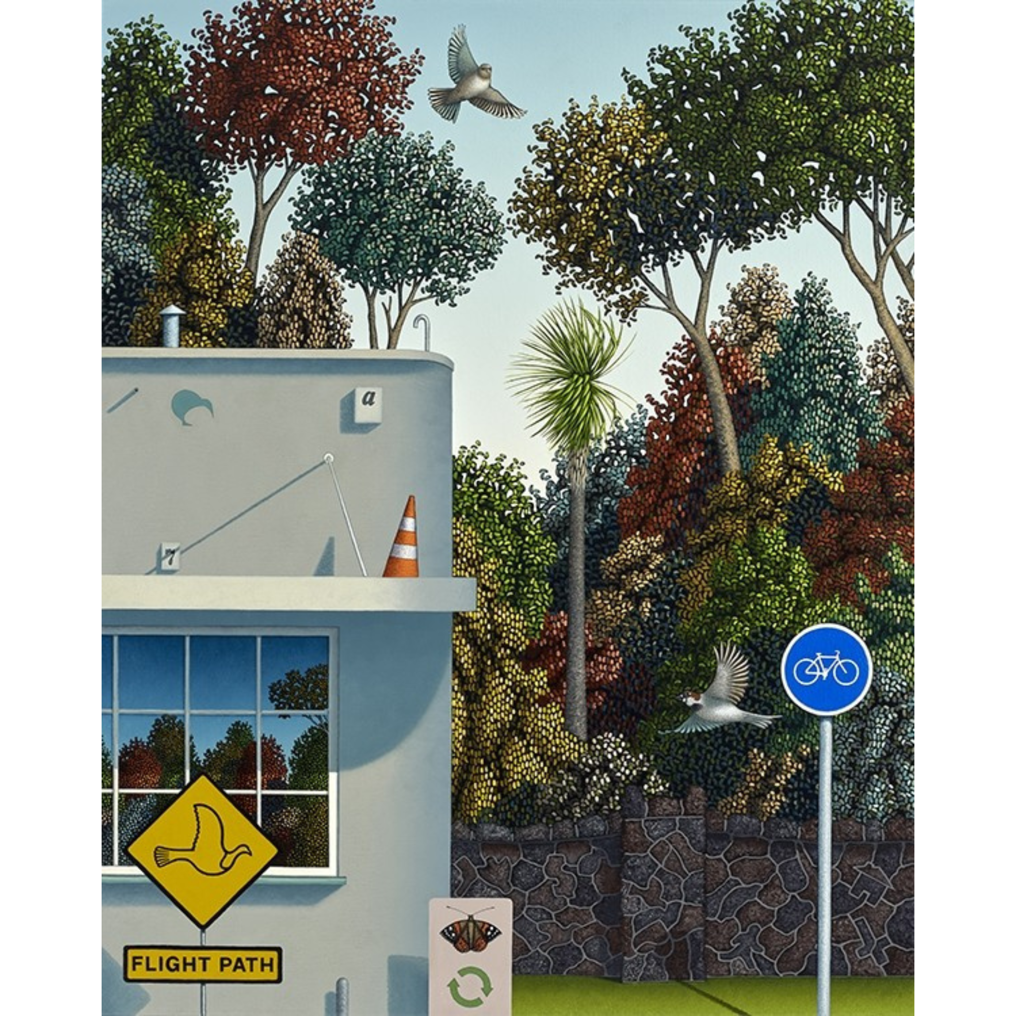 POLYPHONIC SPARKLE AND THE PLEASURE GARDEN | BOX FRAME READY TO HANG | HAMISH ALLAN | NZ MADE