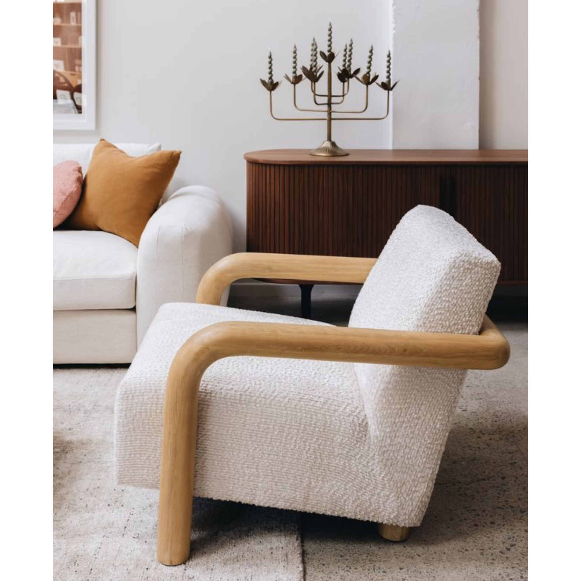 Post Armchair | Cream