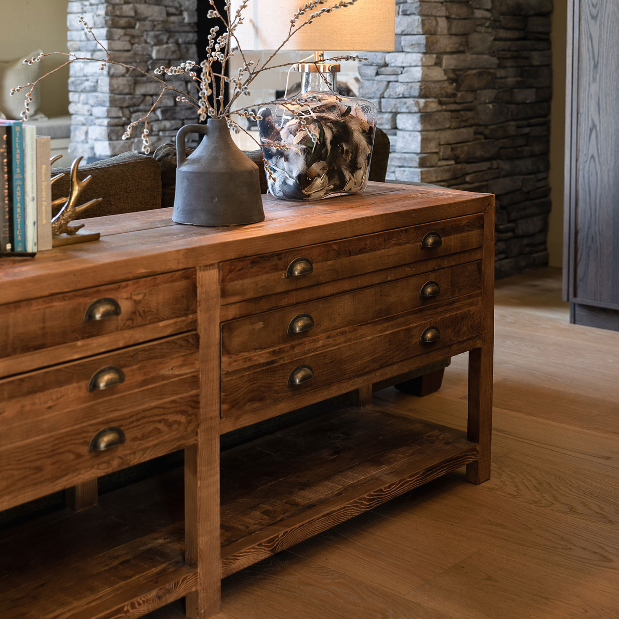 Printmaker 4 Drawer Console