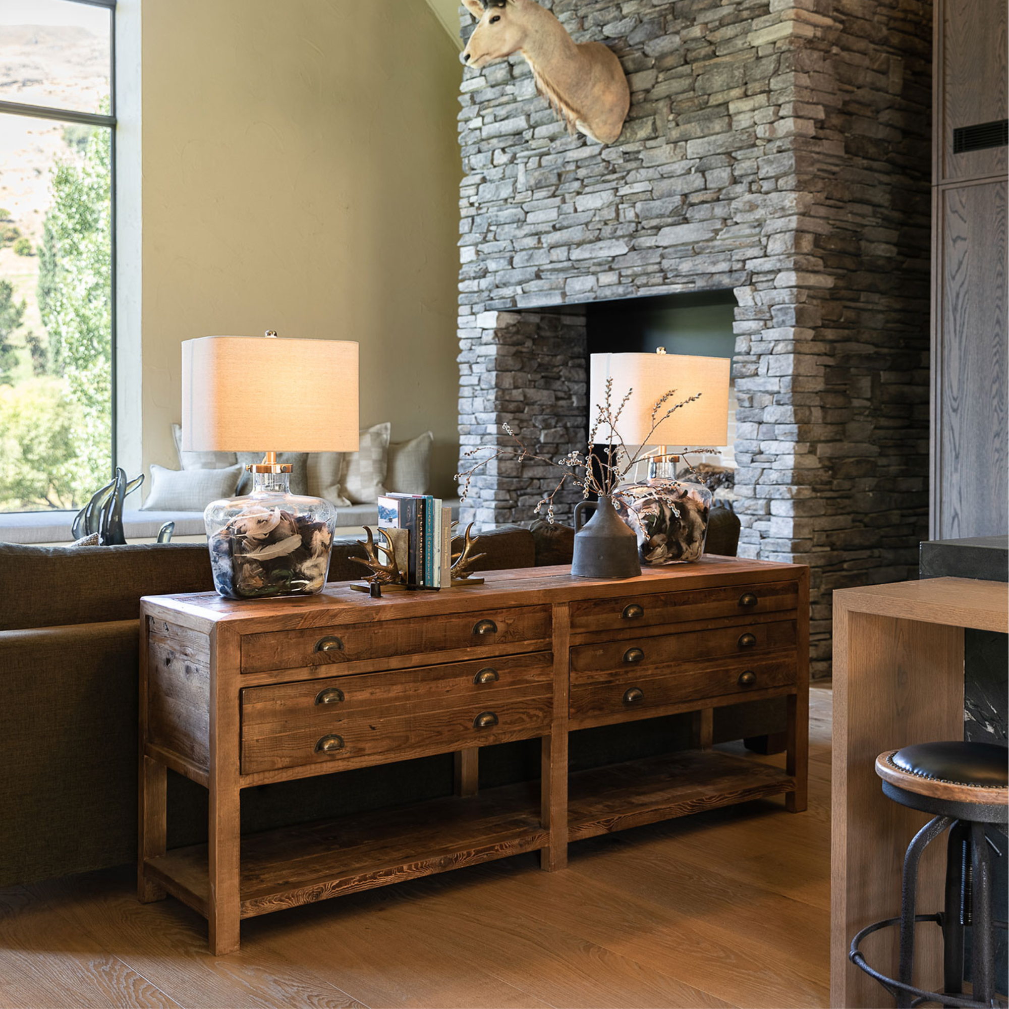 Printmaker 4 Drawer Console