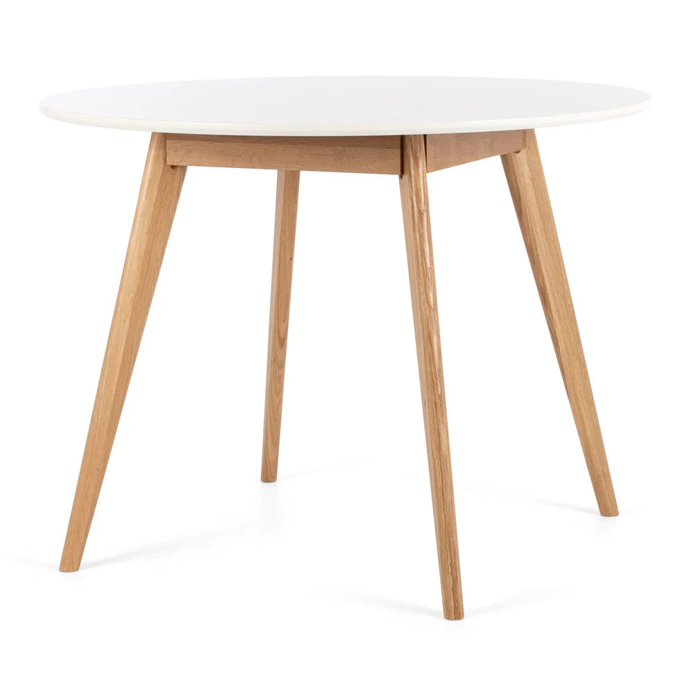 Radius 100 Round Dining Table | White Top
