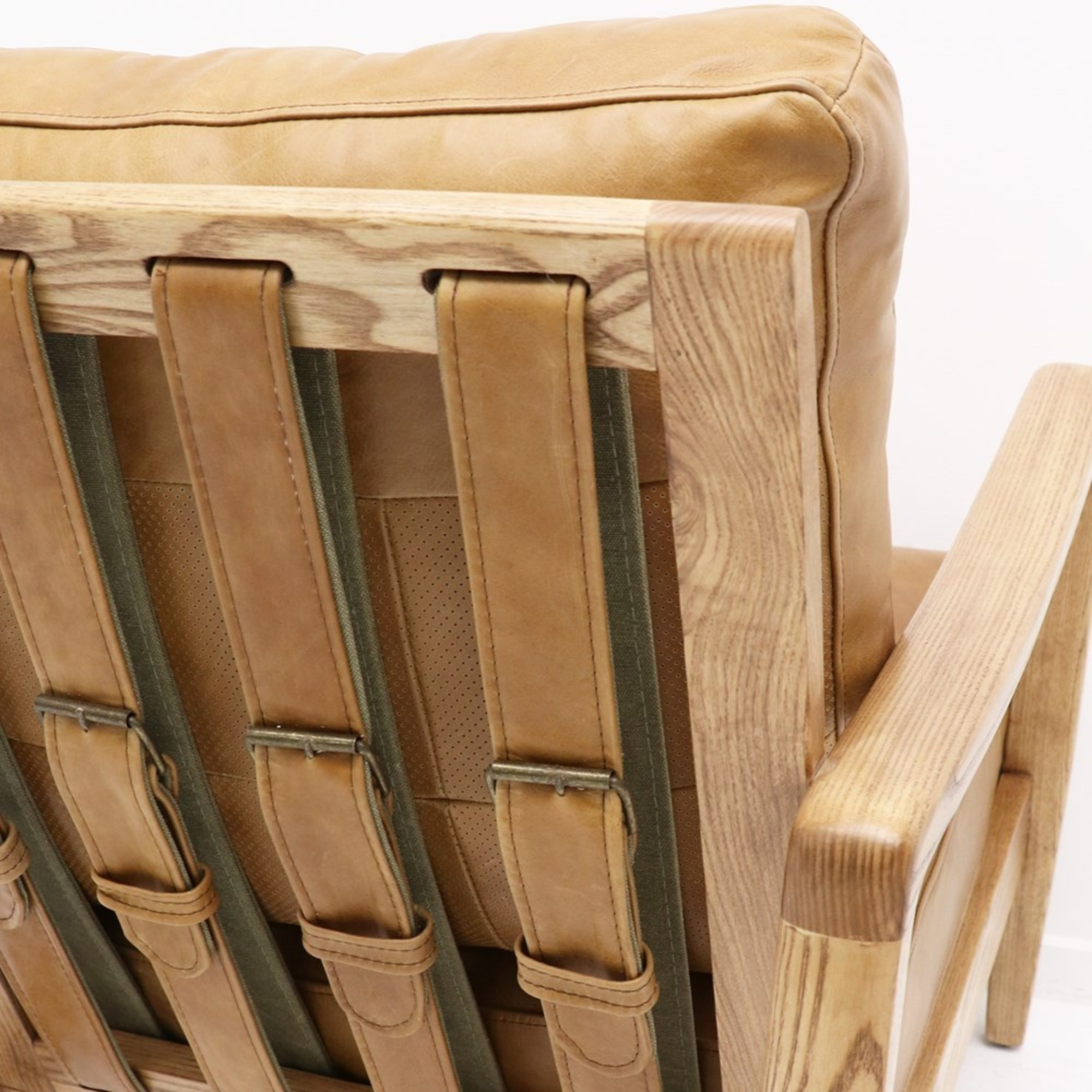 REID ASH & LEATHER ARMCHAIR | TAN