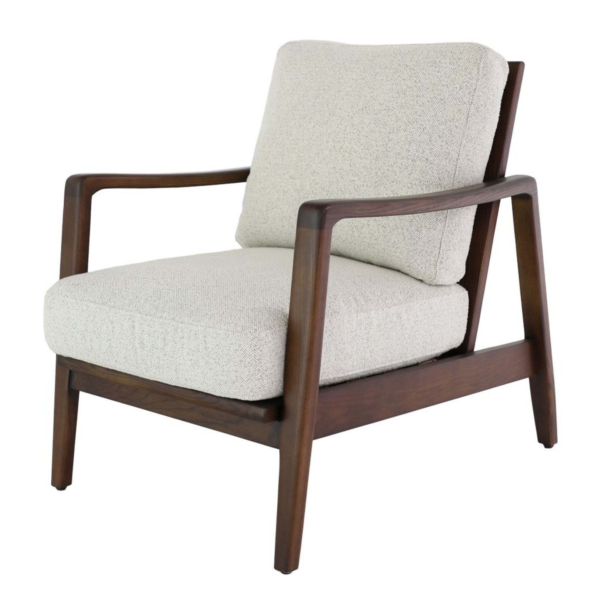 Reid Armchair | Pumice with Walnut Frame