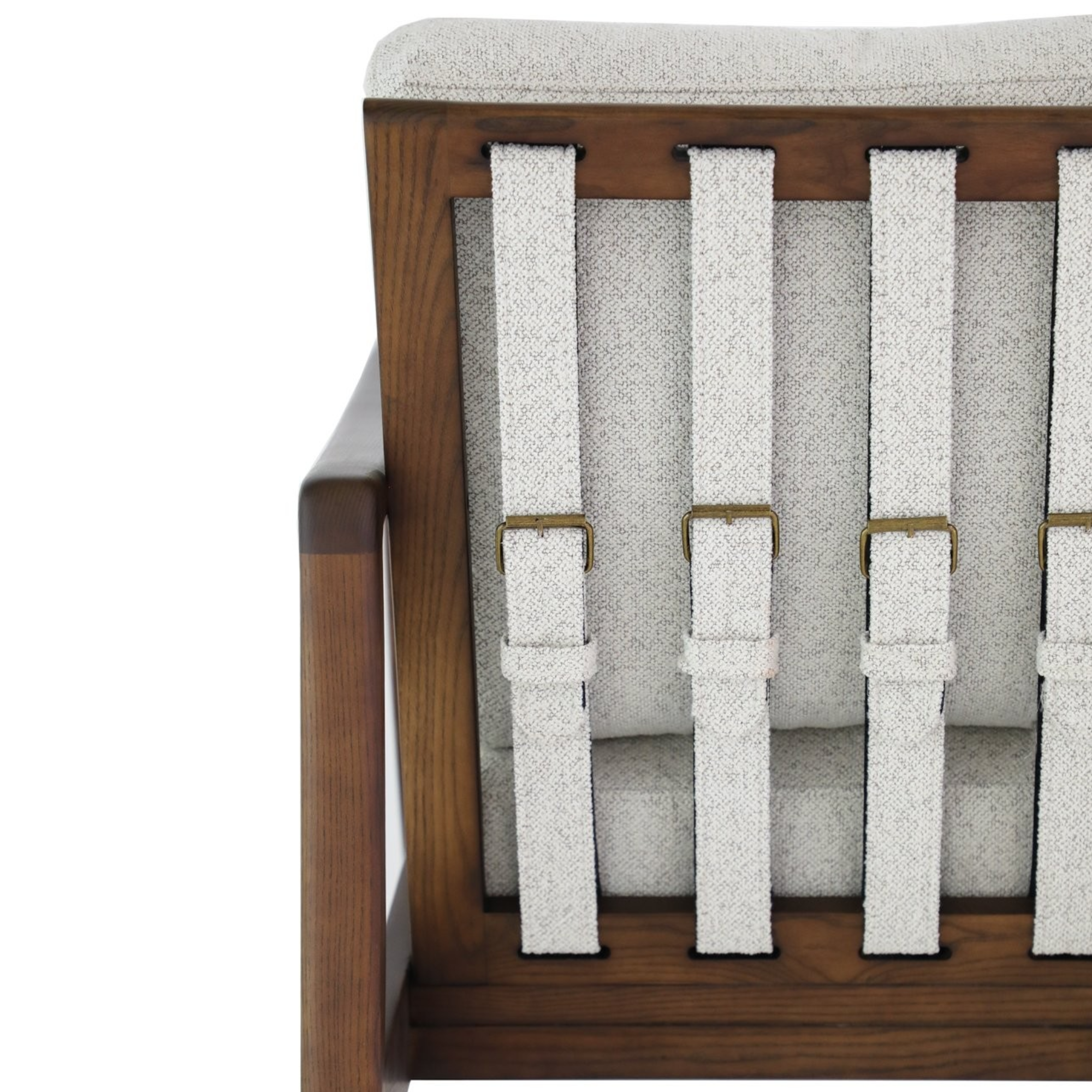 Reid Armchair | Pumice with Walnut Frame