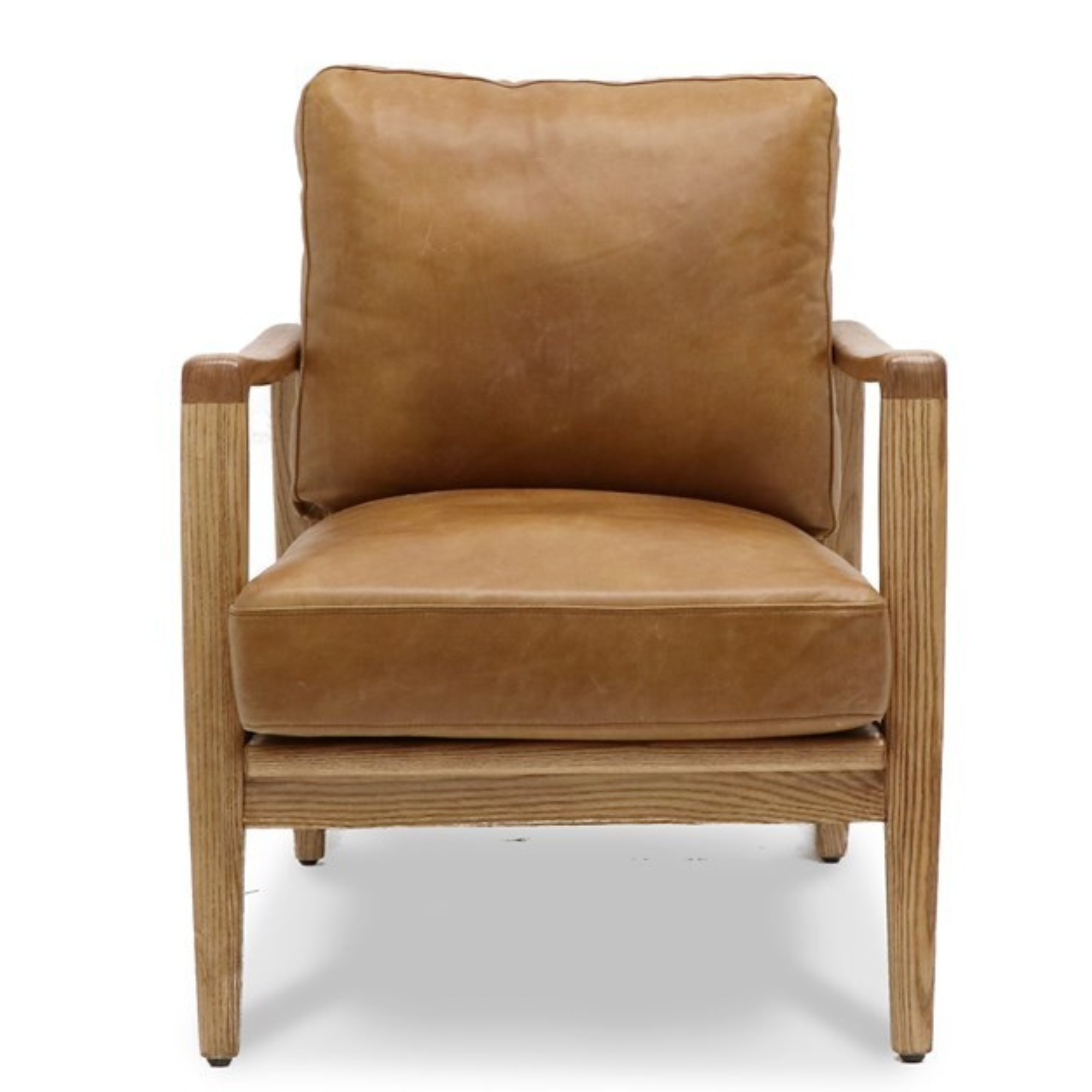 REID ASH & LEATHER ARMCHAIR | TAN