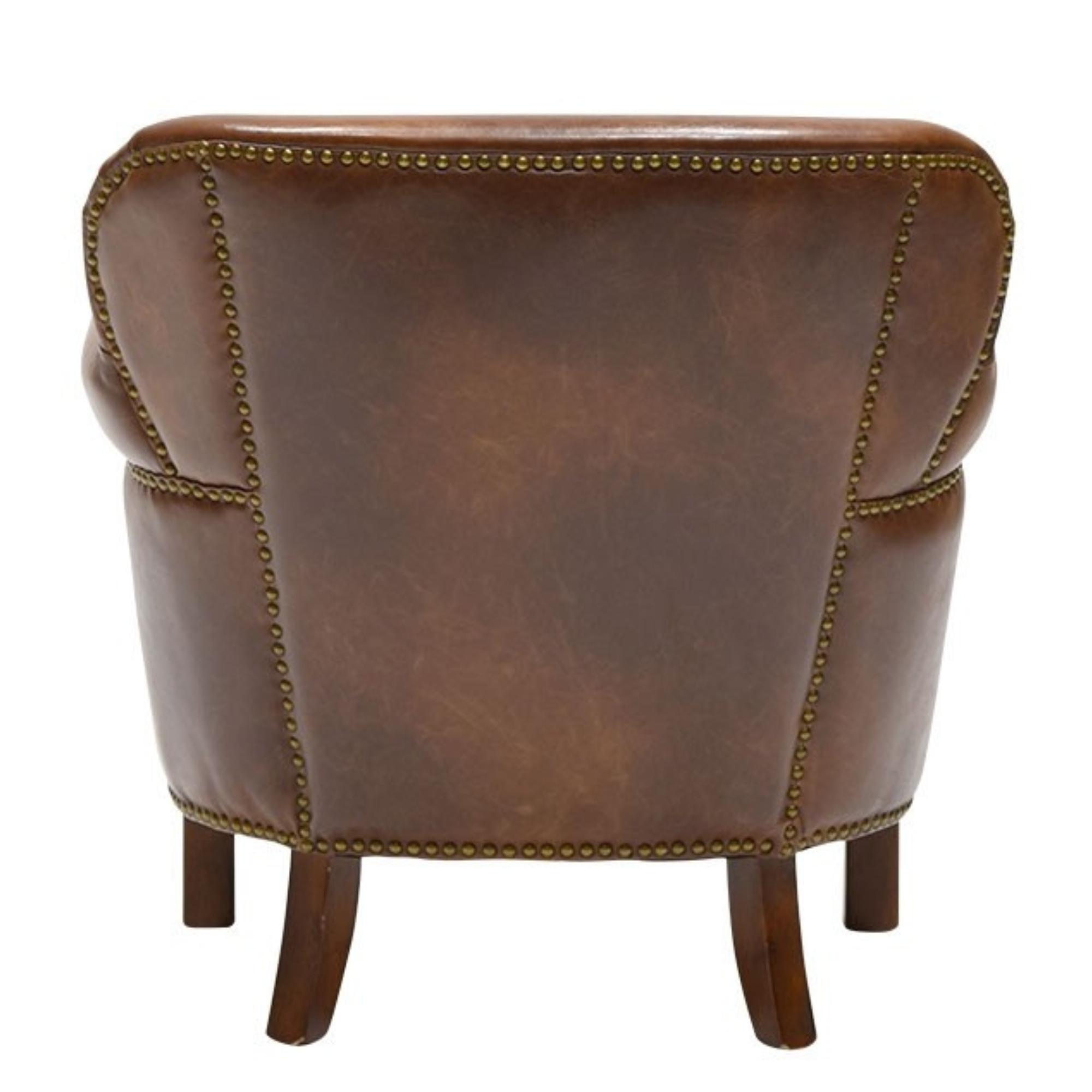 RHODES BROWN LEATHER ARMCHAIR