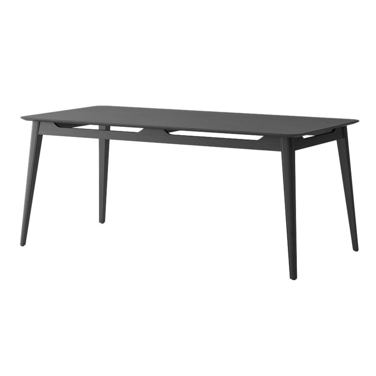 Rokke 220 Dining Table | Solid Oak Black