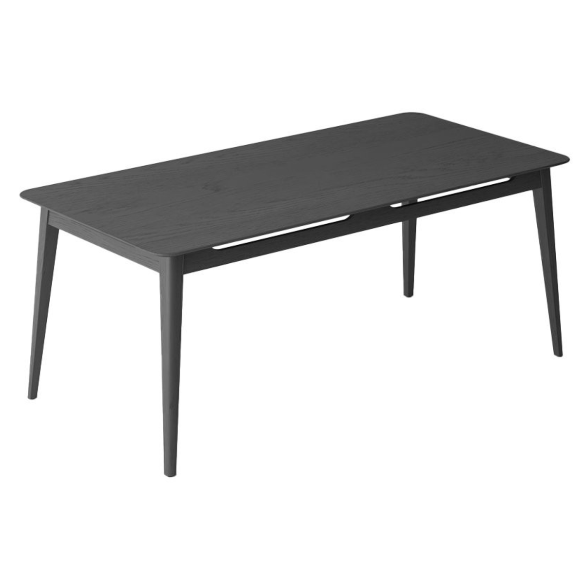 Rokke 220 Dining Table | Solid Oak Black