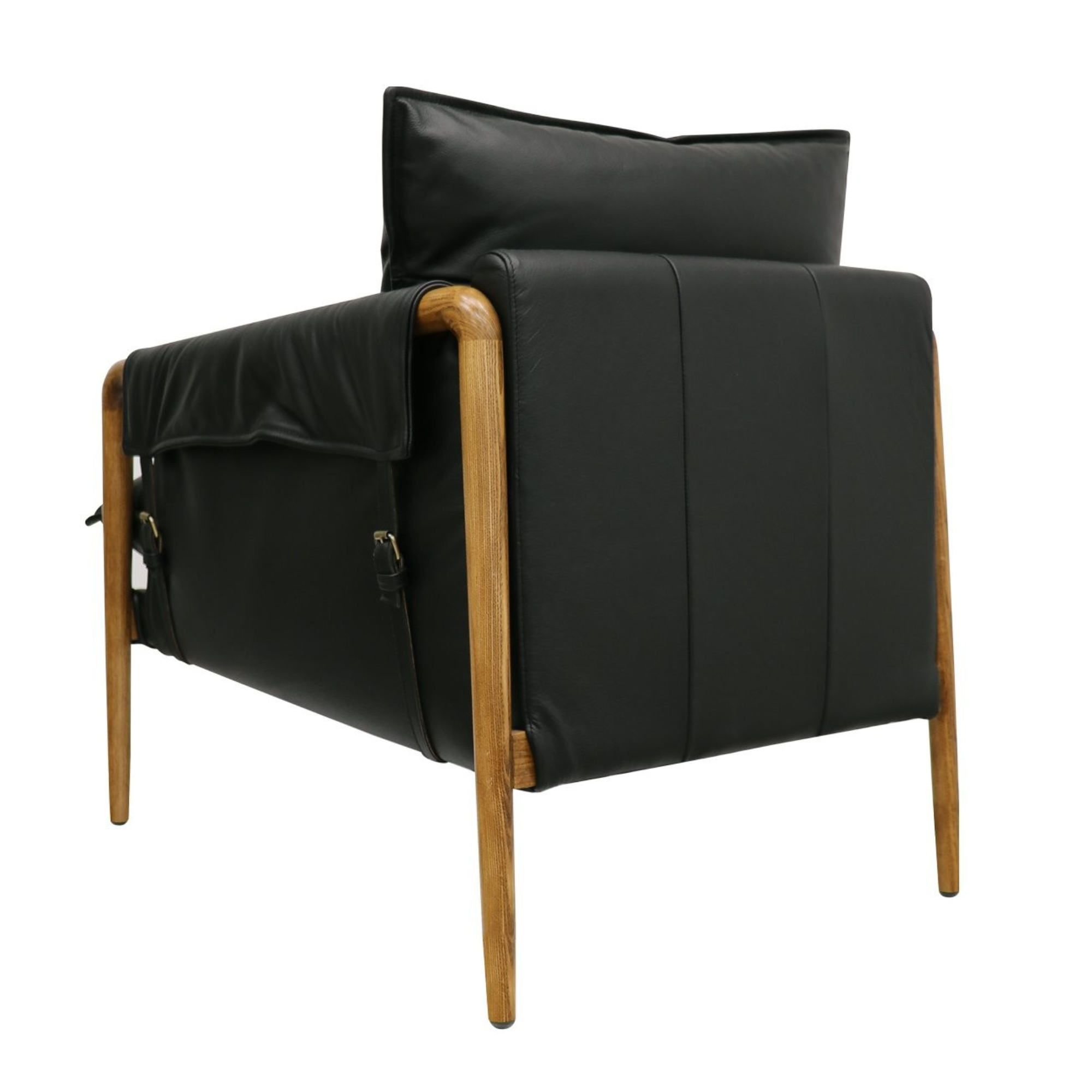 Saddle Armchair | Black Leather