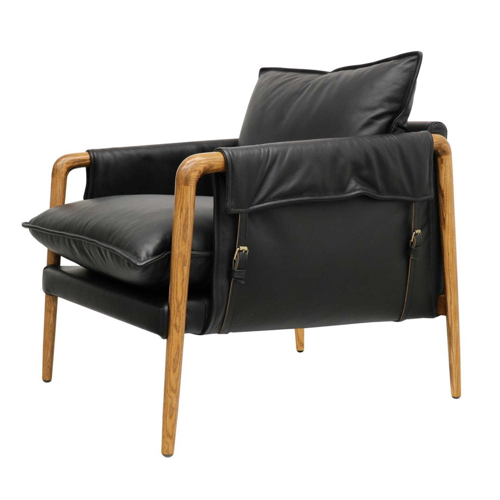 Saddle Armchair | Black Leather