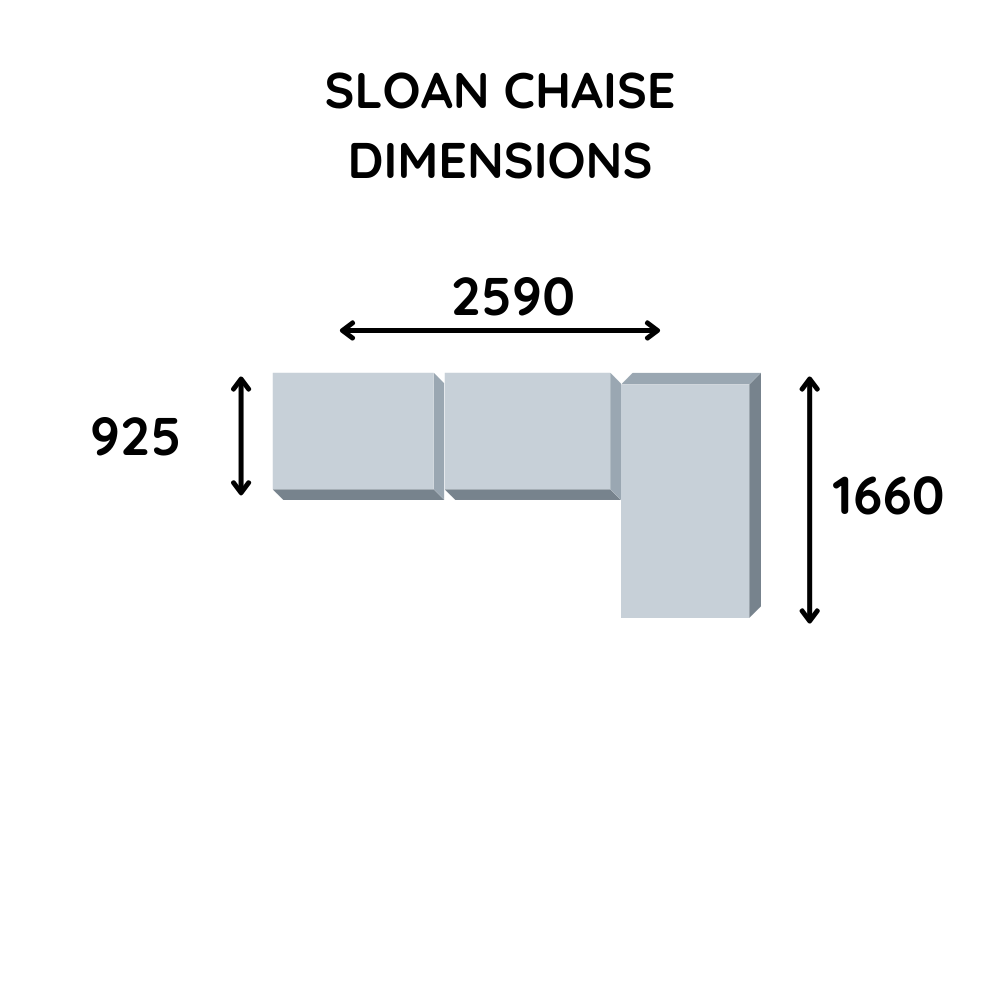 Sloan Chaise with Sofa Bed & Storage | 3 Colours