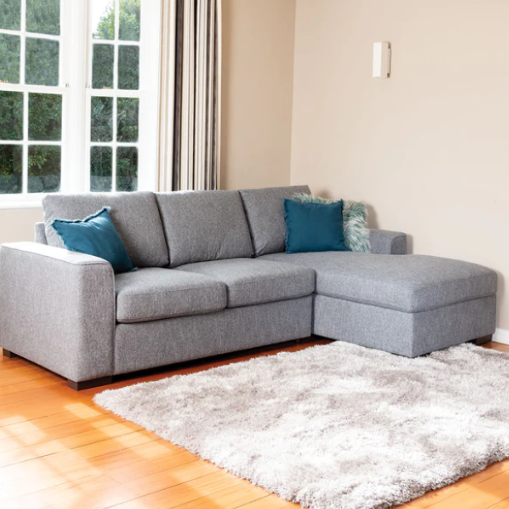SLOANE CHAISE WITH SOFA BED AND STORAGE | 2 FABRIC COLOURS